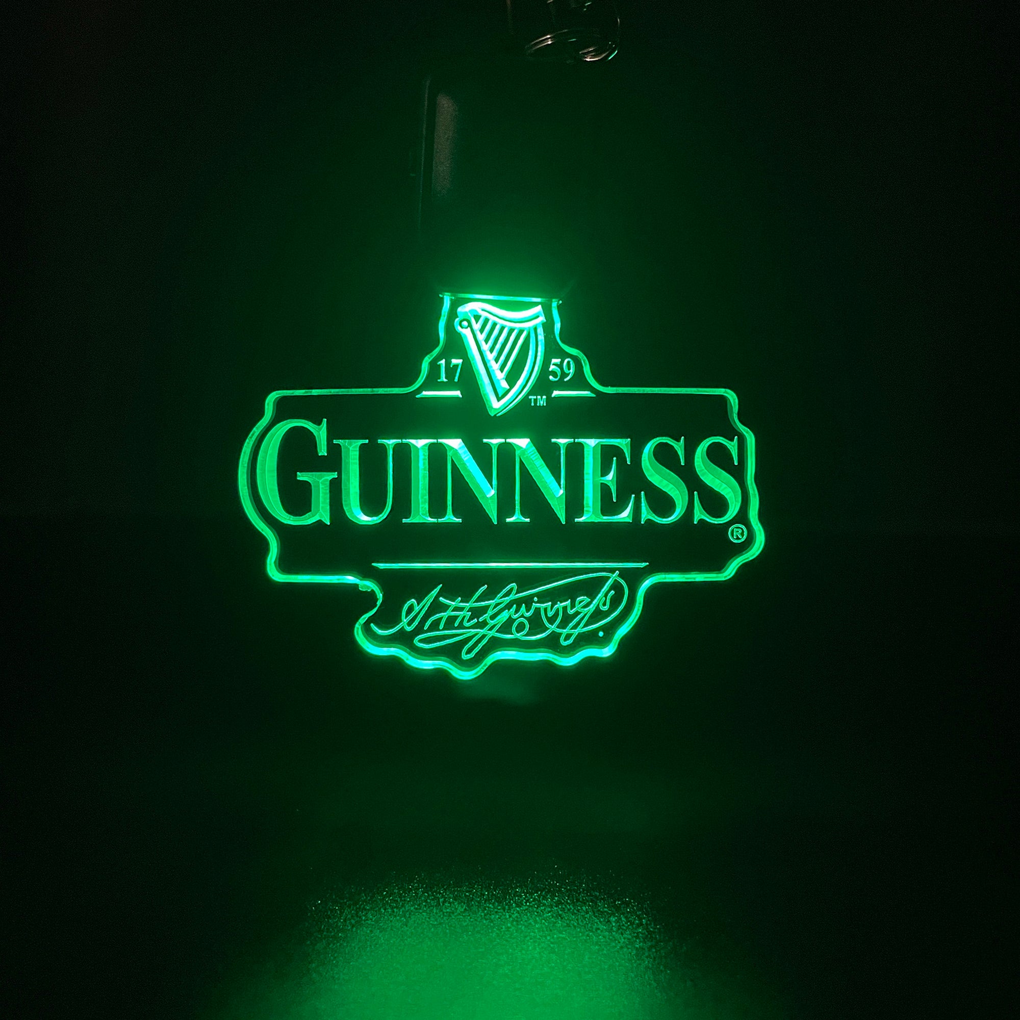 Guinness LED Light Acrylic Keychain