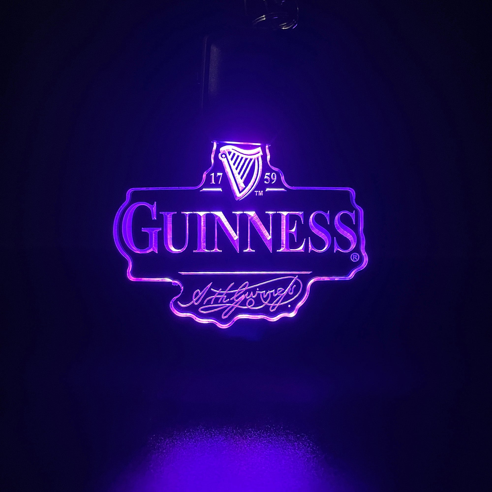 Guinness LED Light Acrylic Keychain