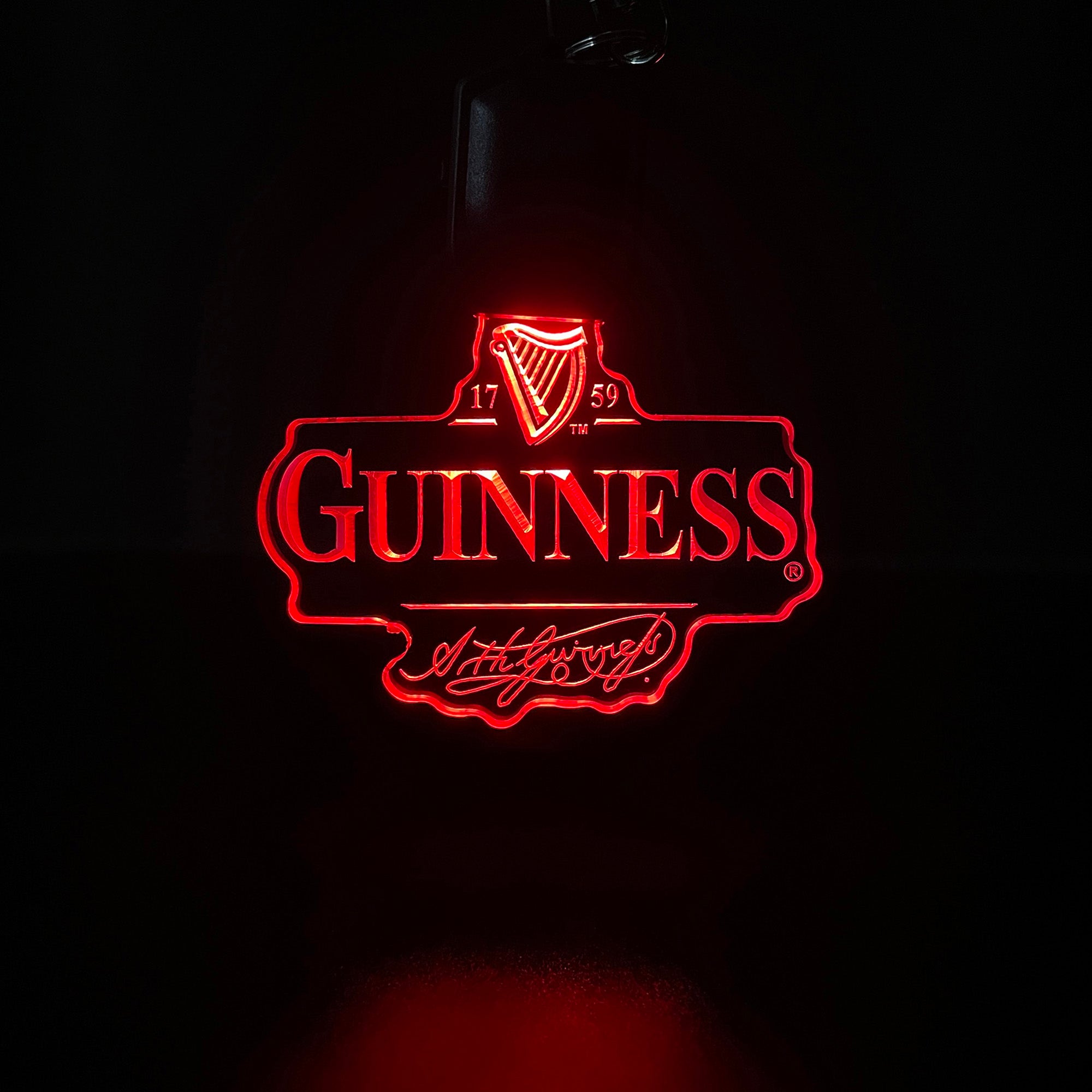Guinness LED Light Acrylic Keychain