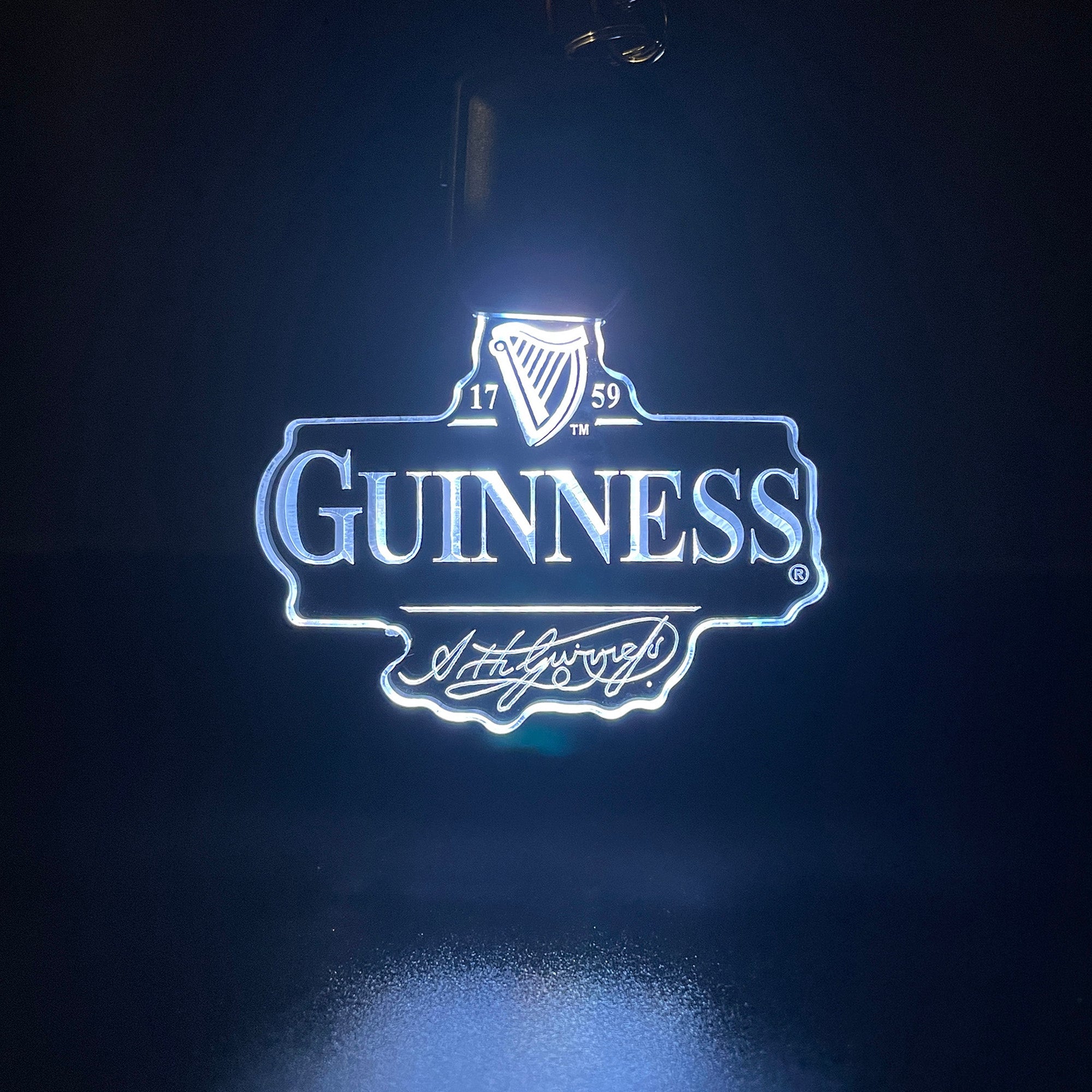 Guinness LED Light Acrylic Keychain
