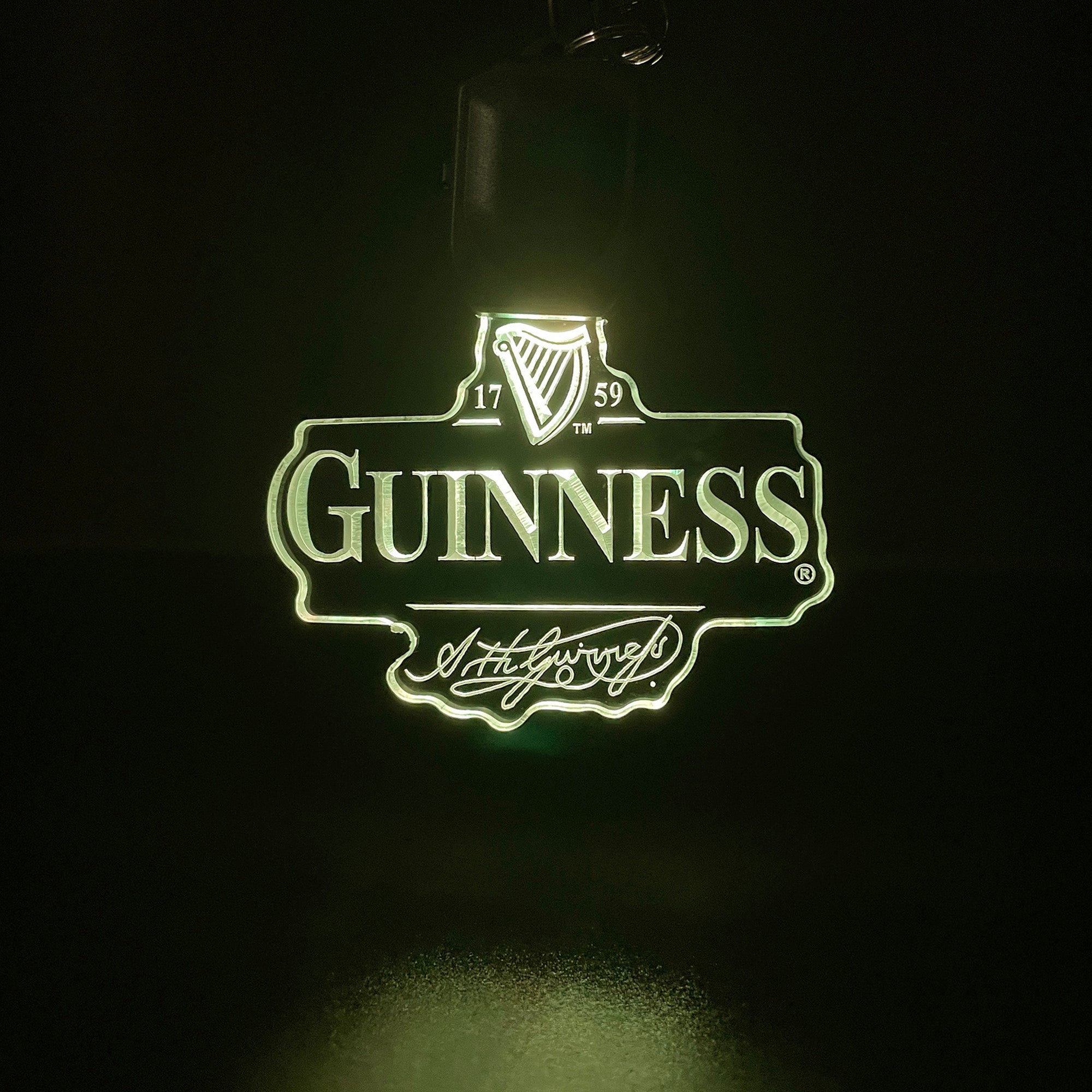 Guinness LED Light Acrylic Keychain