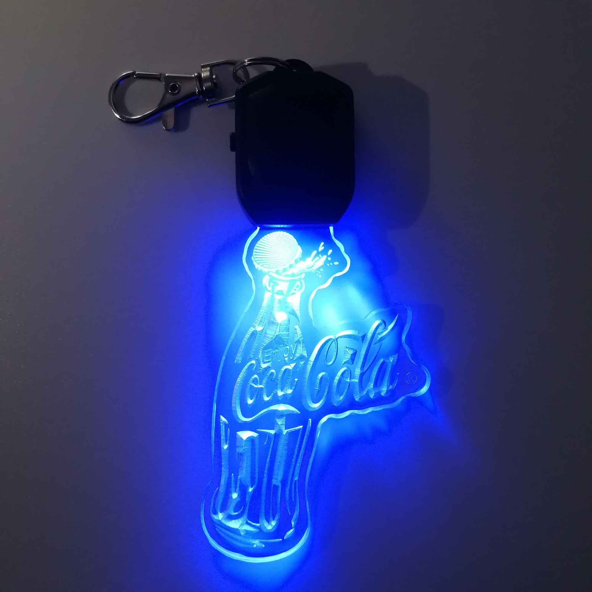Coca Cola LED Light Acrylic Keychain