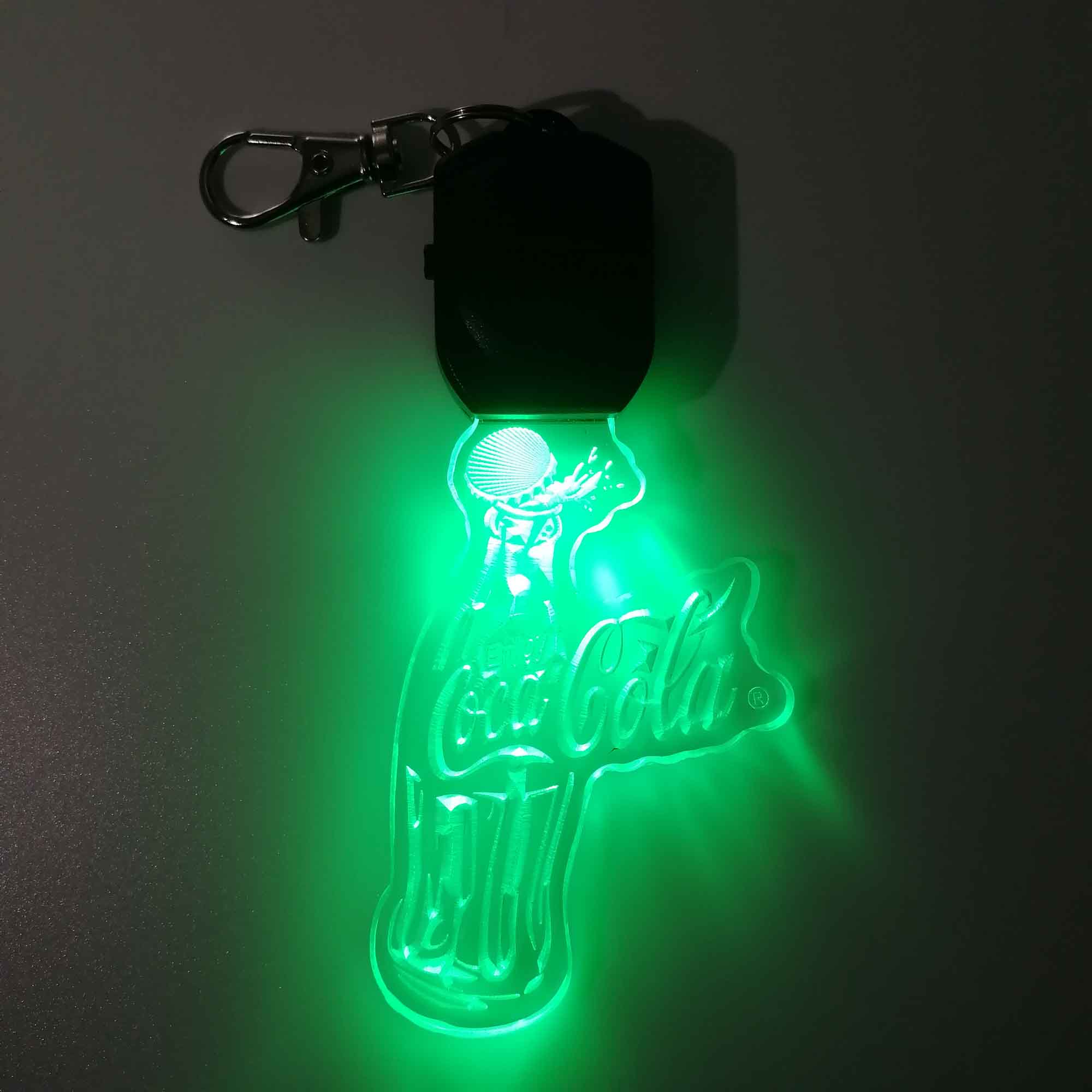 Coca Cola LED Light Acrylic Keychain