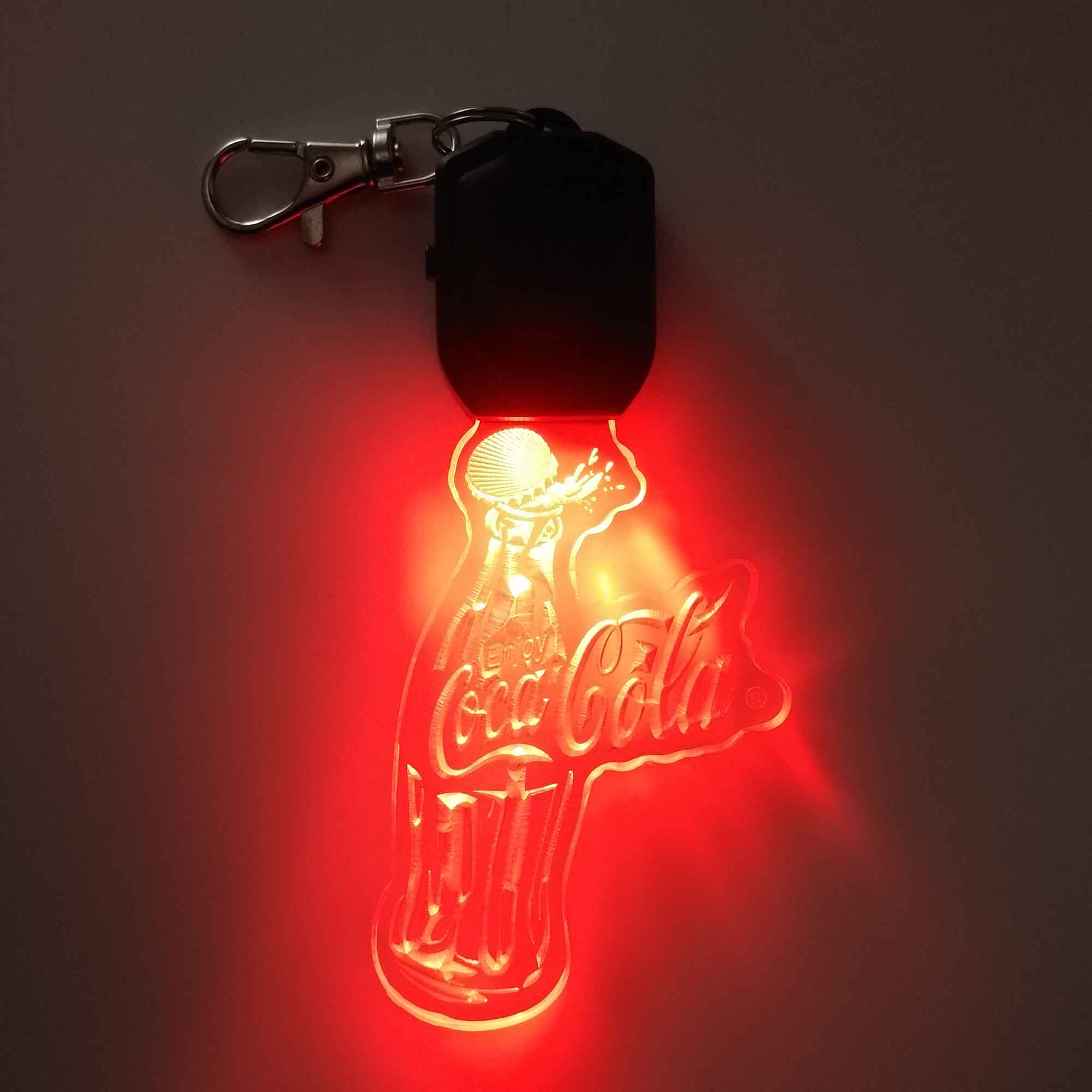 Coca Cola LED Light Acrylic Keychain