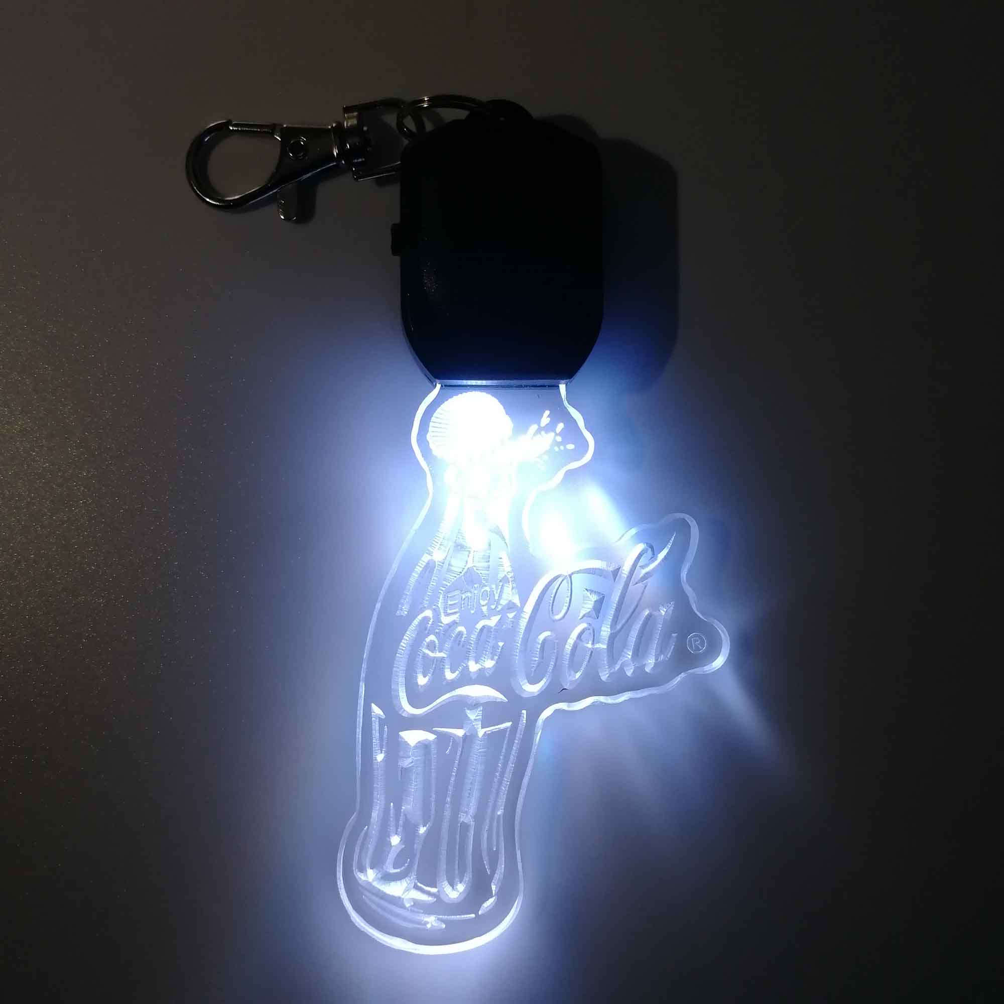 Coca Cola LED Light Acrylic Keychain