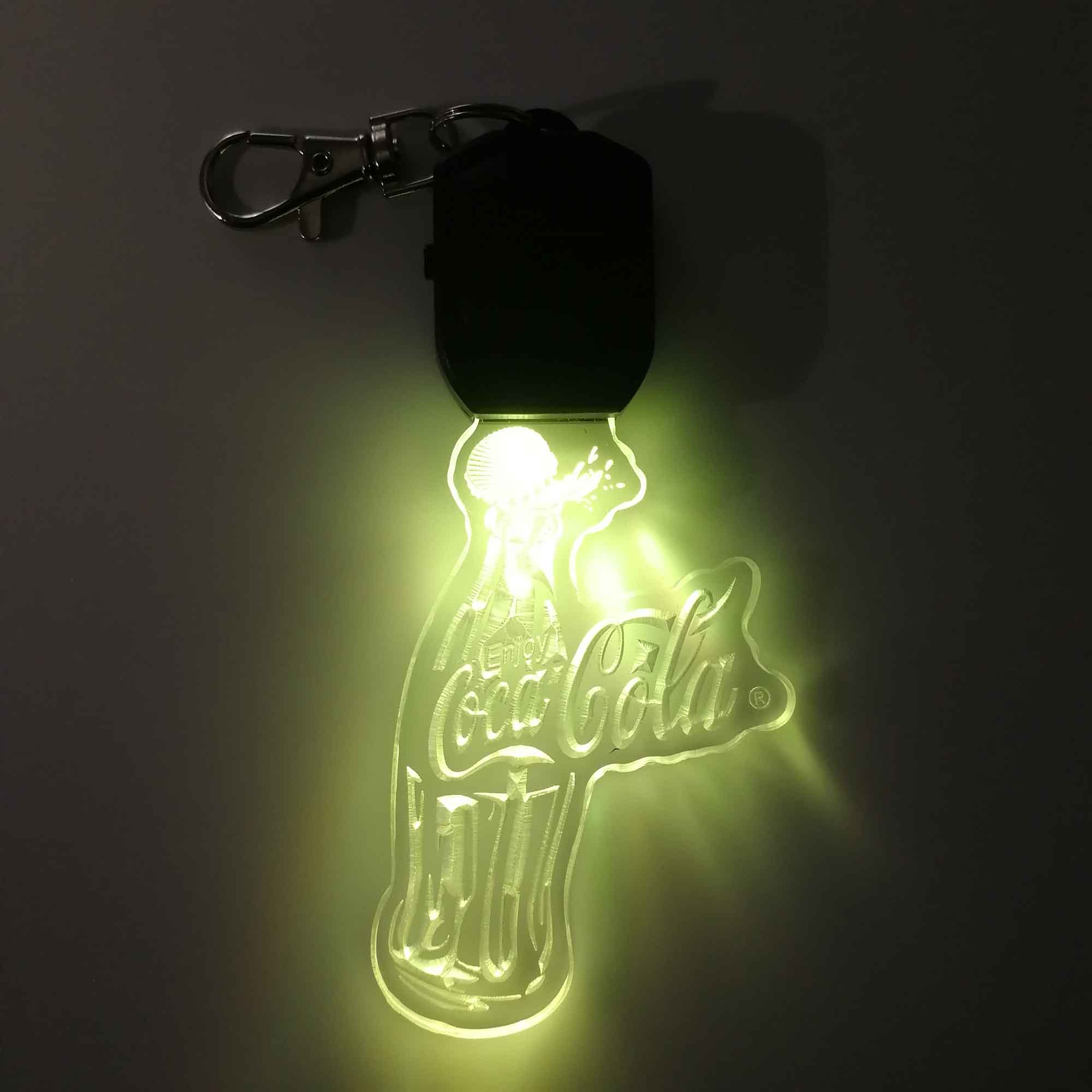 Coca Cola LED Light Acrylic Keychain
