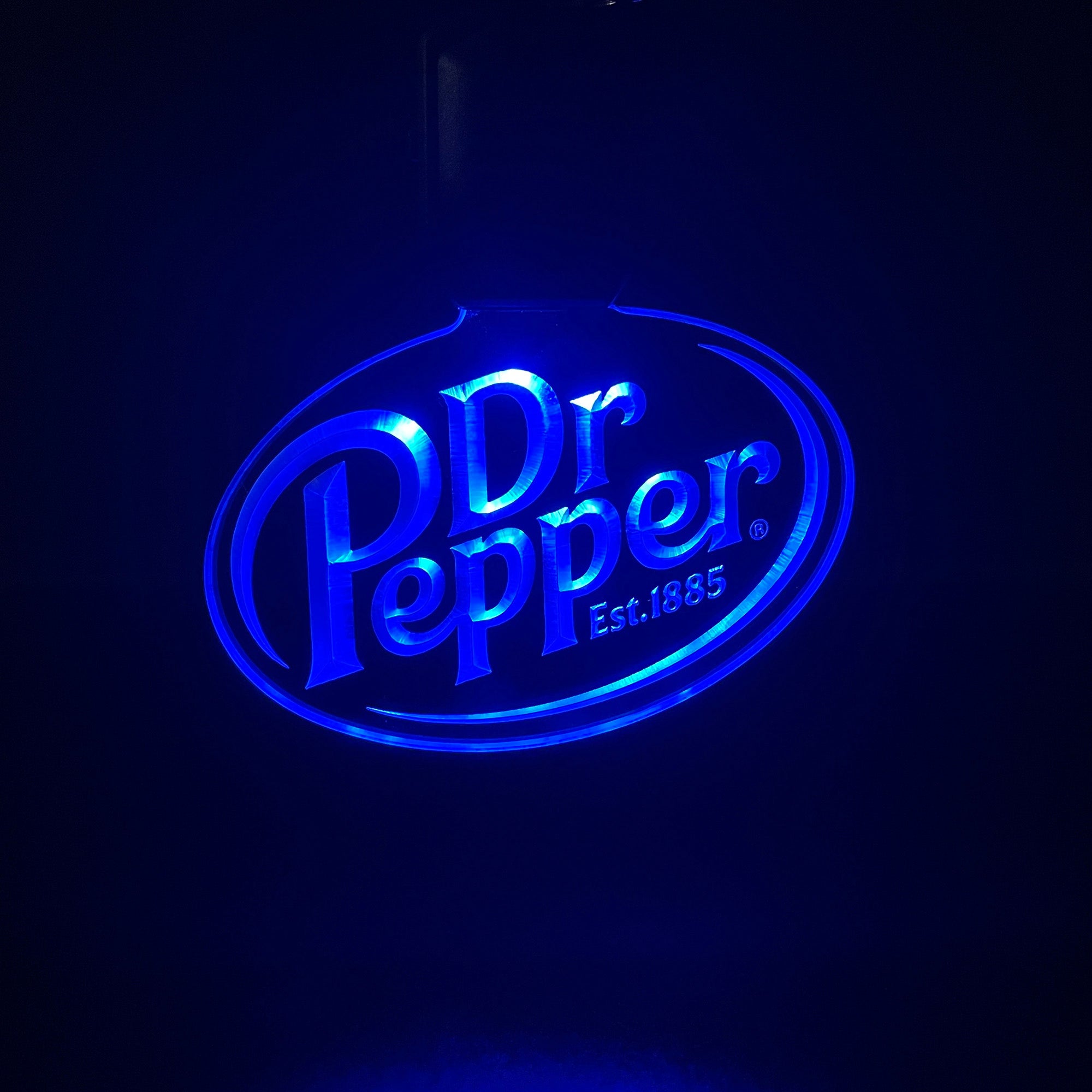 Dr Pepper LED Light Acrylic Keychain