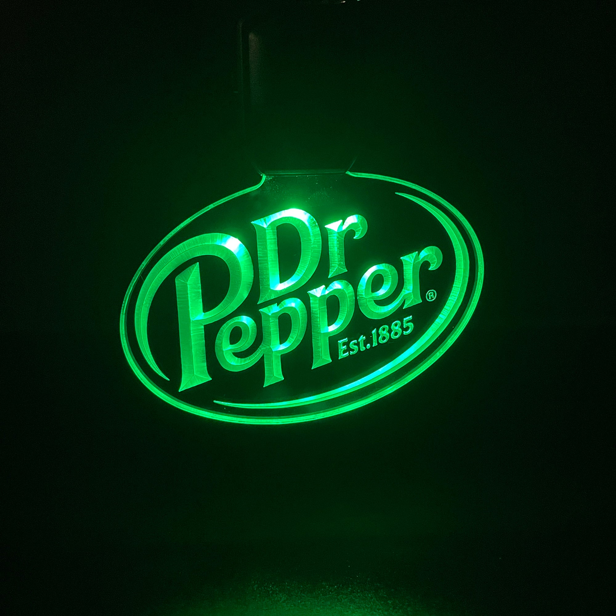 Dr Pepper LED Light Acrylic Keychain