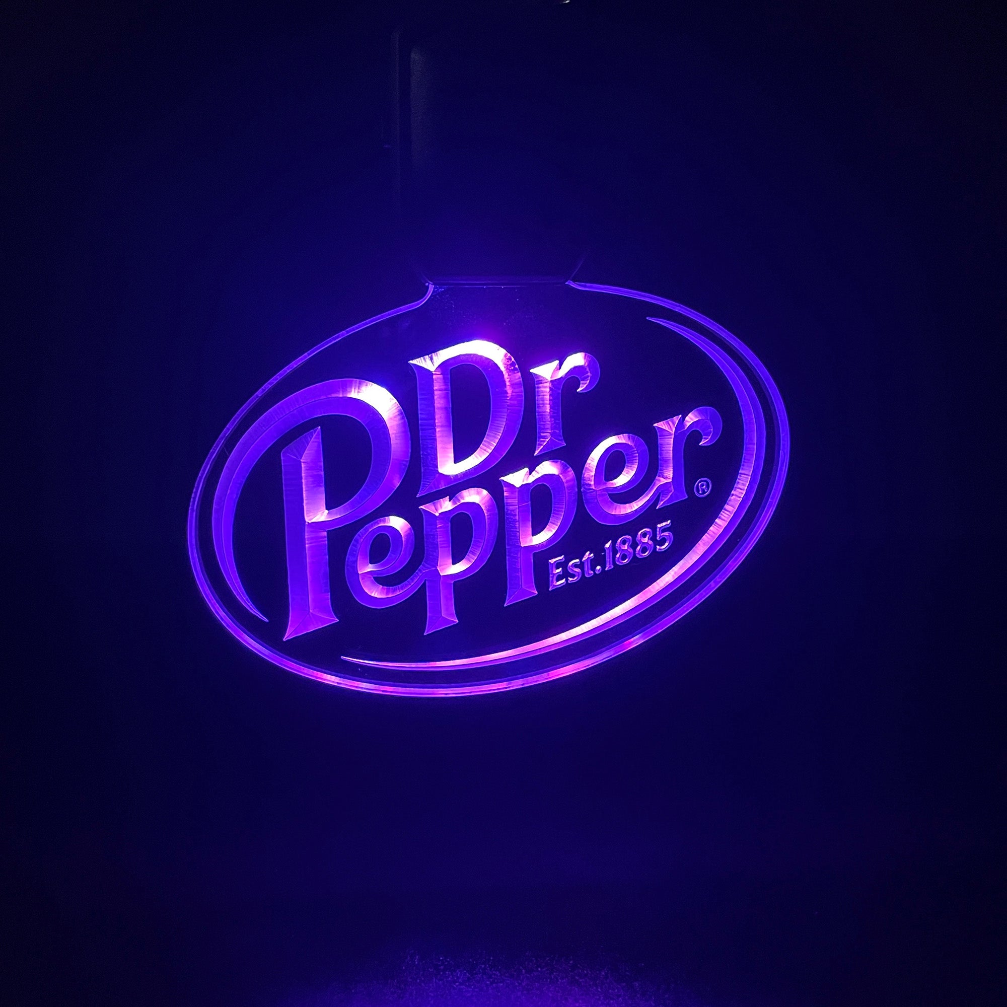 Dr Pepper LED Light Acrylic Keychain