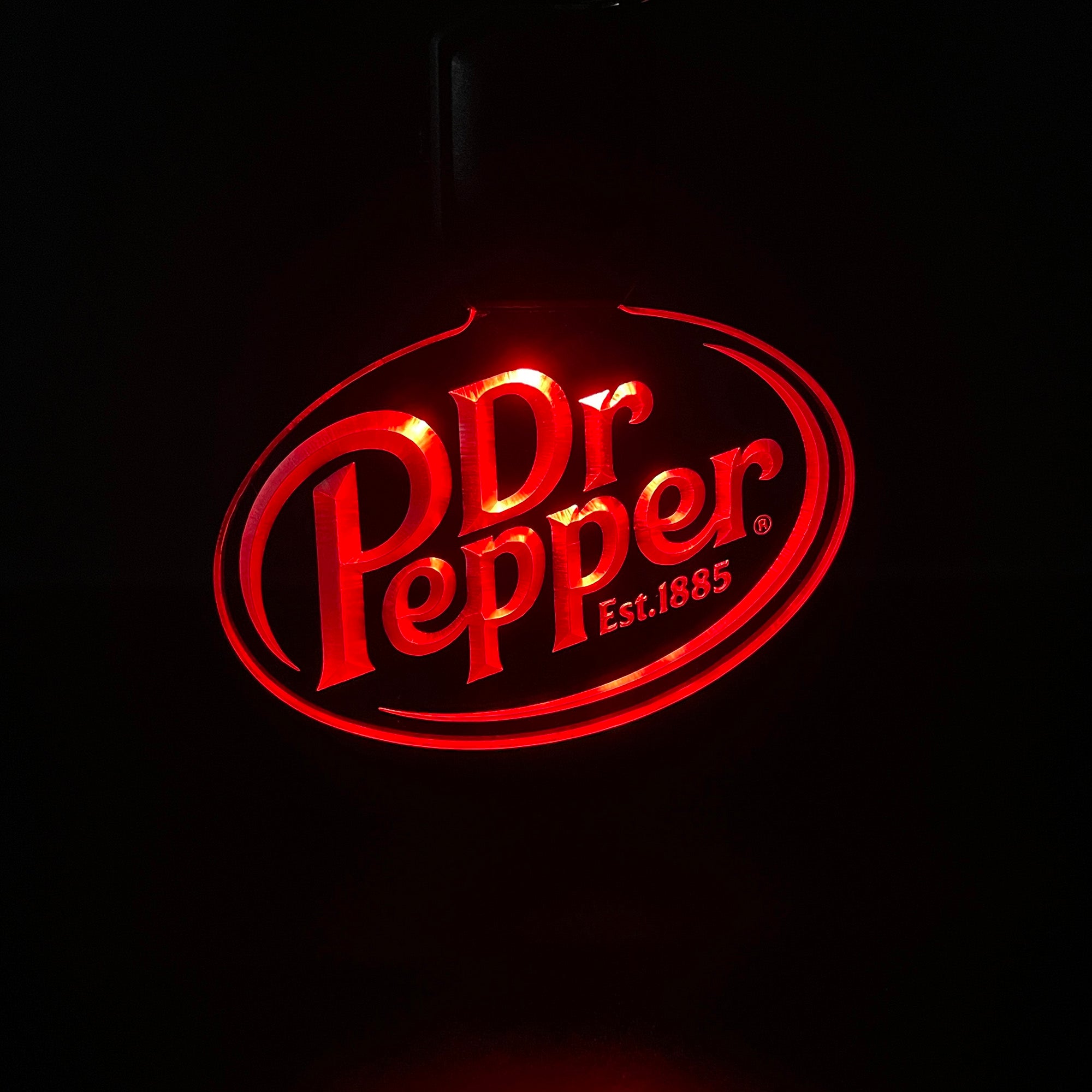 Dr Pepper LED Light Acrylic Keychain