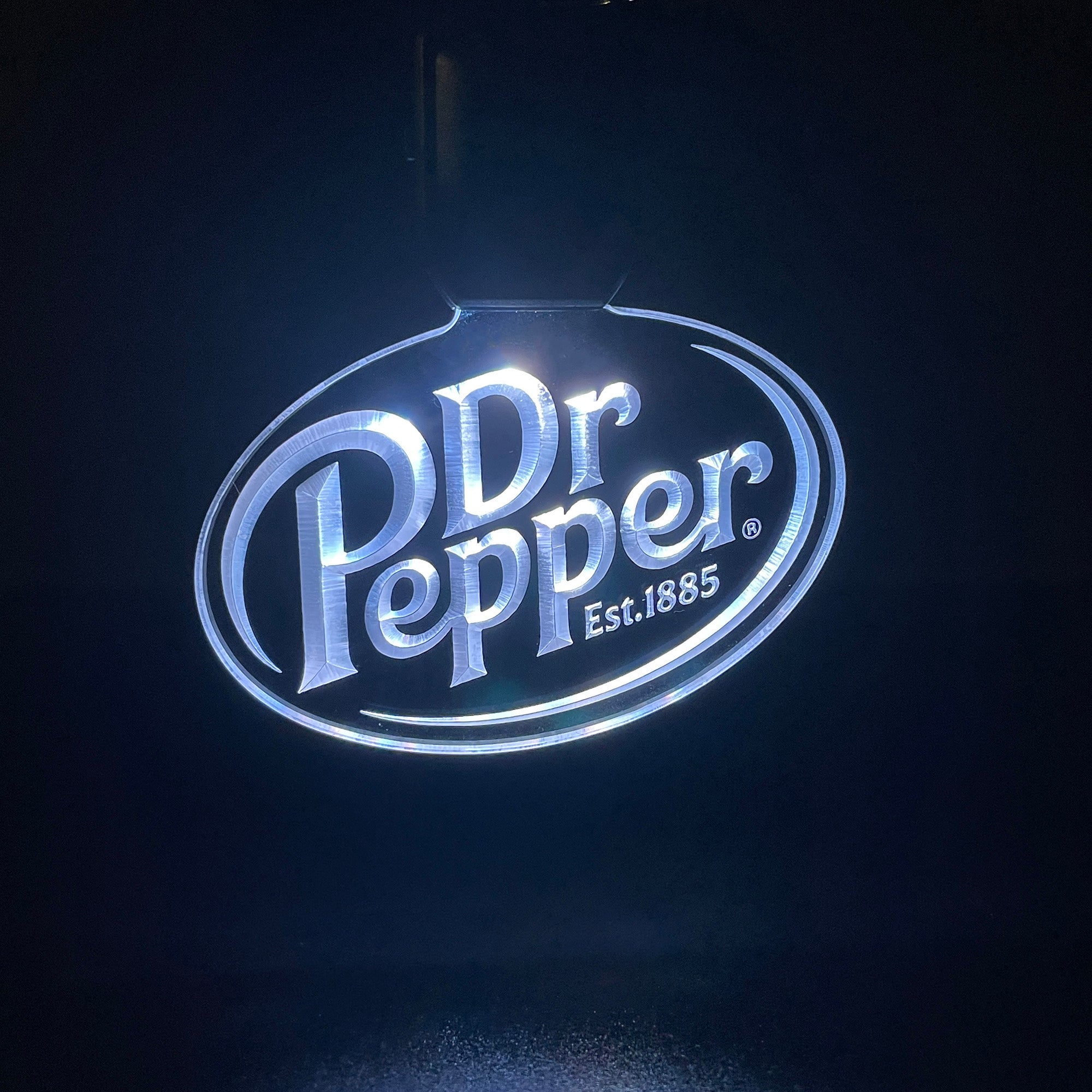 Dr Pepper LED Light Acrylic Keychain