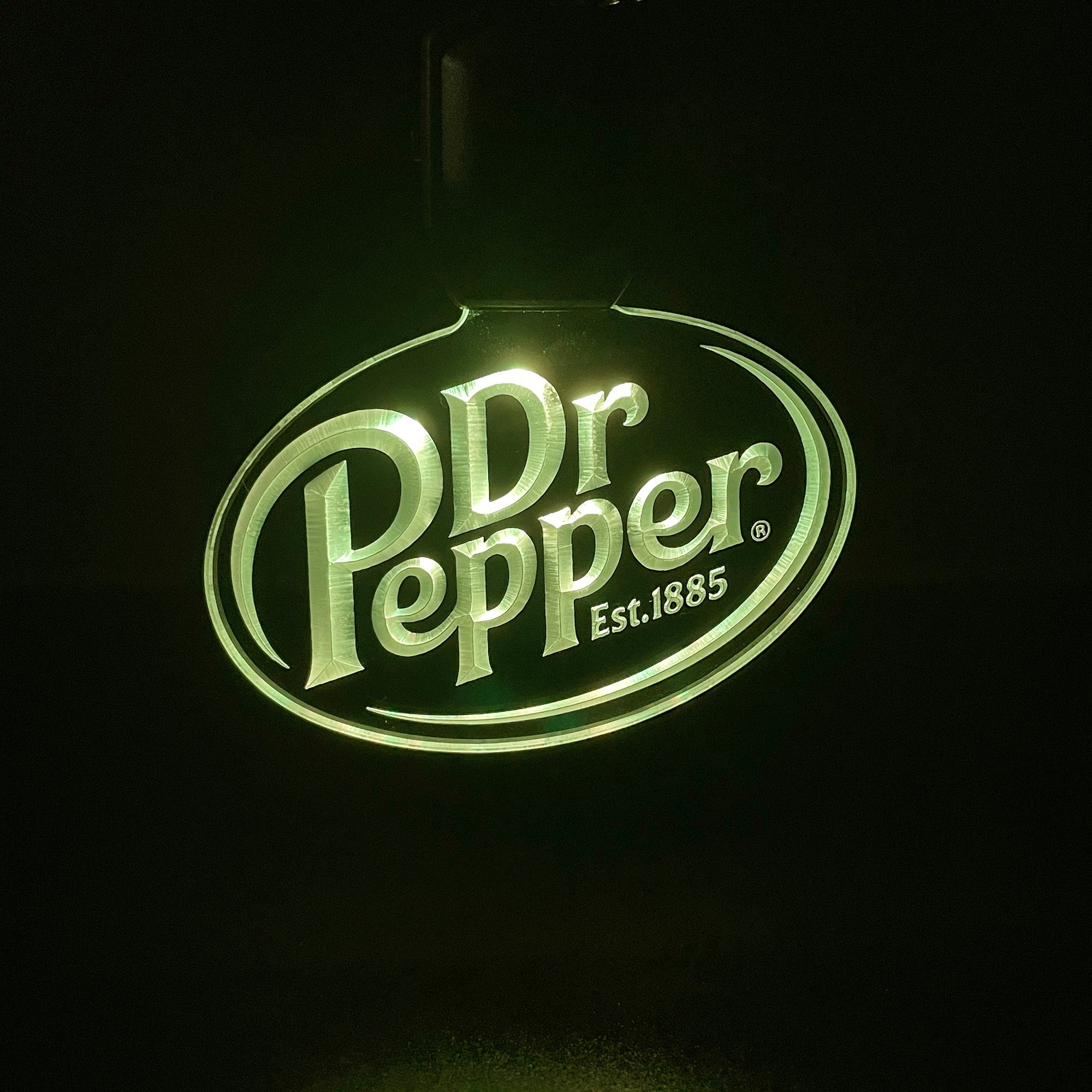 Dr Pepper LED Light Acrylic Keychain