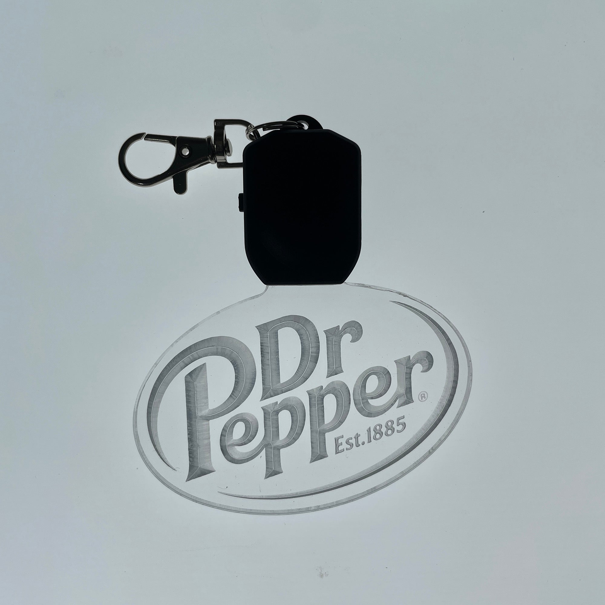 Dr Pepper LED Light Acrylic Keychain
