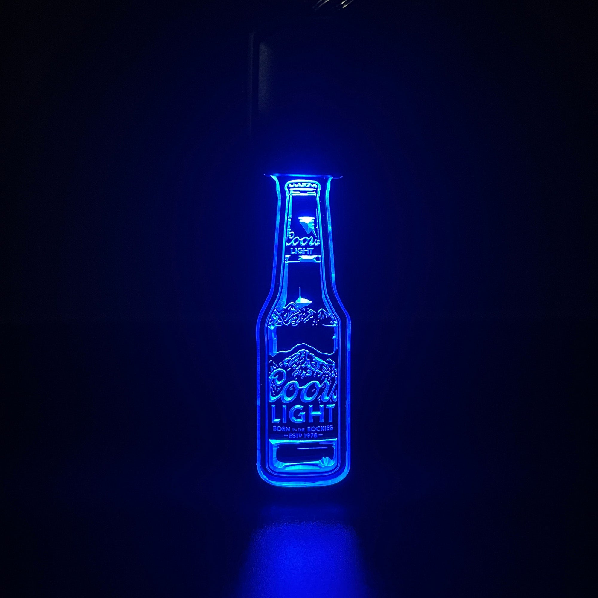 Coors Light LED Light Acrylic Keychain