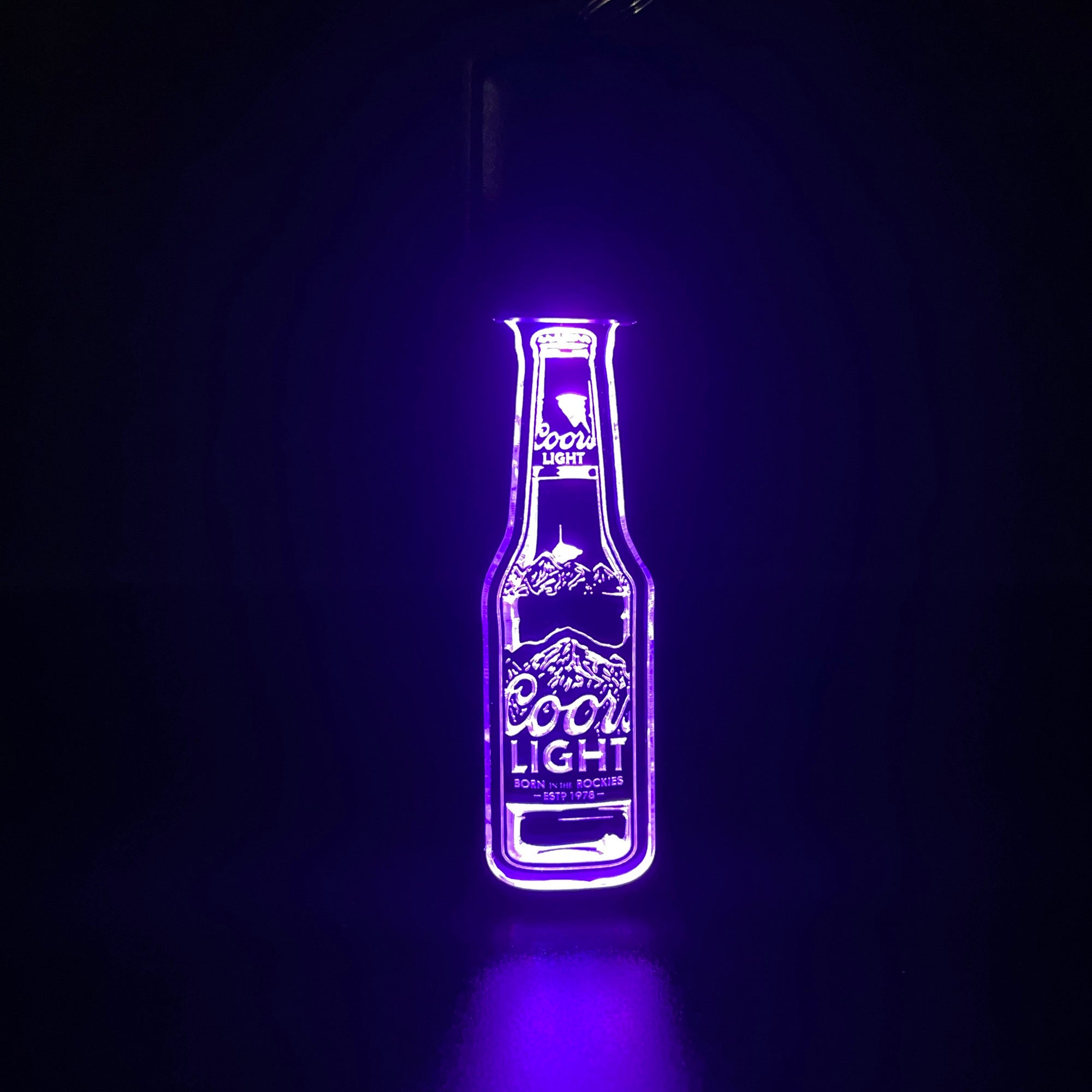 Coors Light LED Light Acrylic Keychain