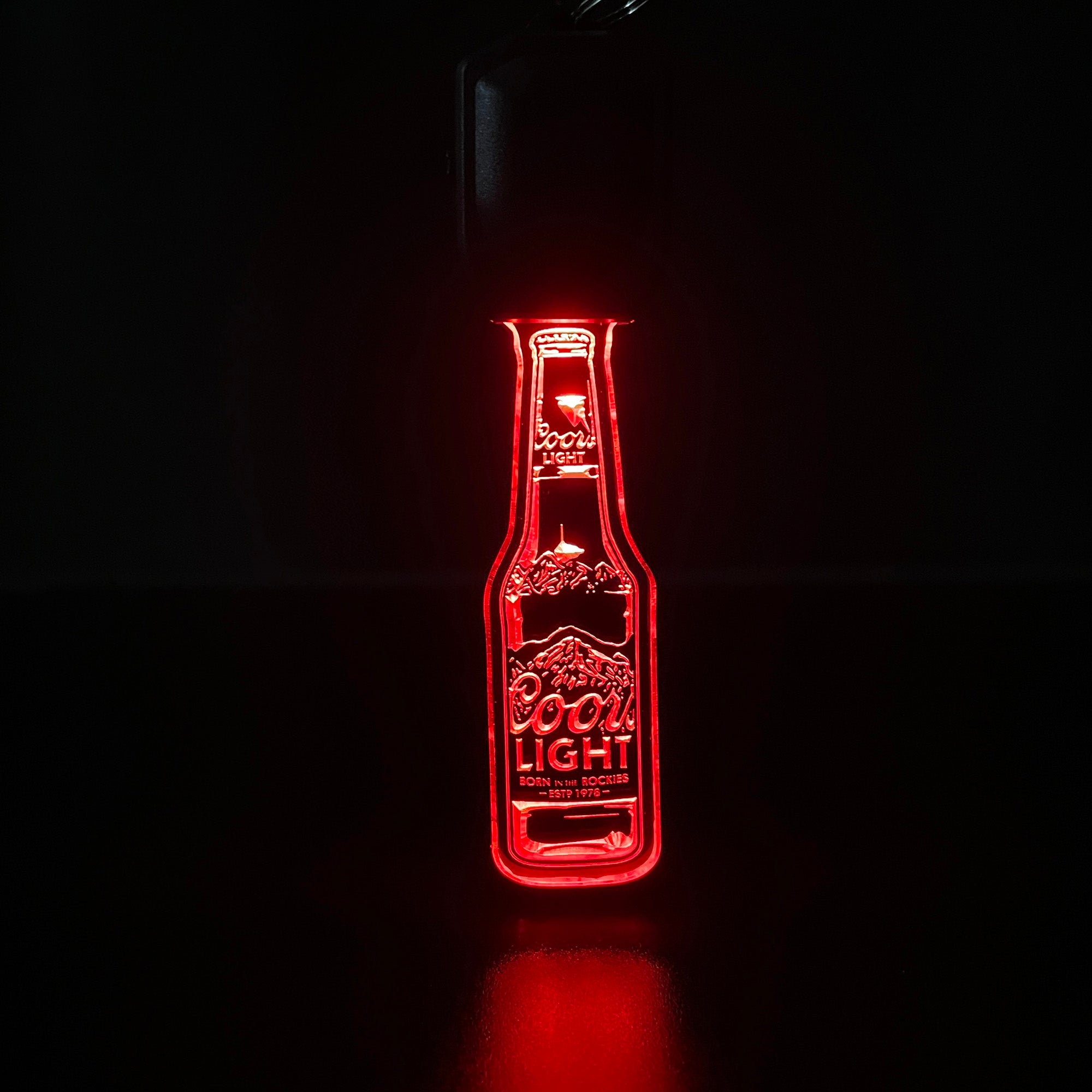 Coors Light LED Light Acrylic Keychain