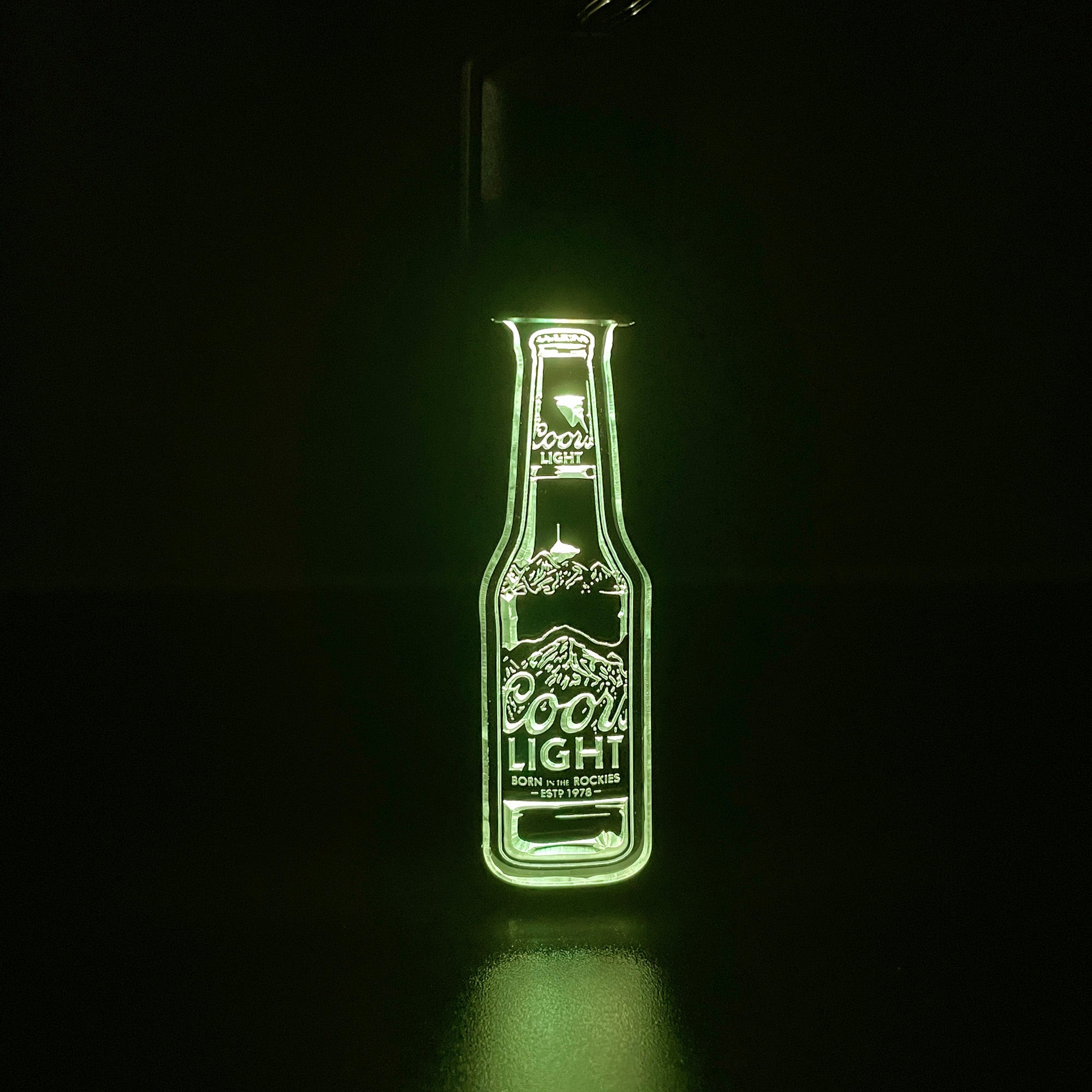 Coors Light LED Light Acrylic Keychain