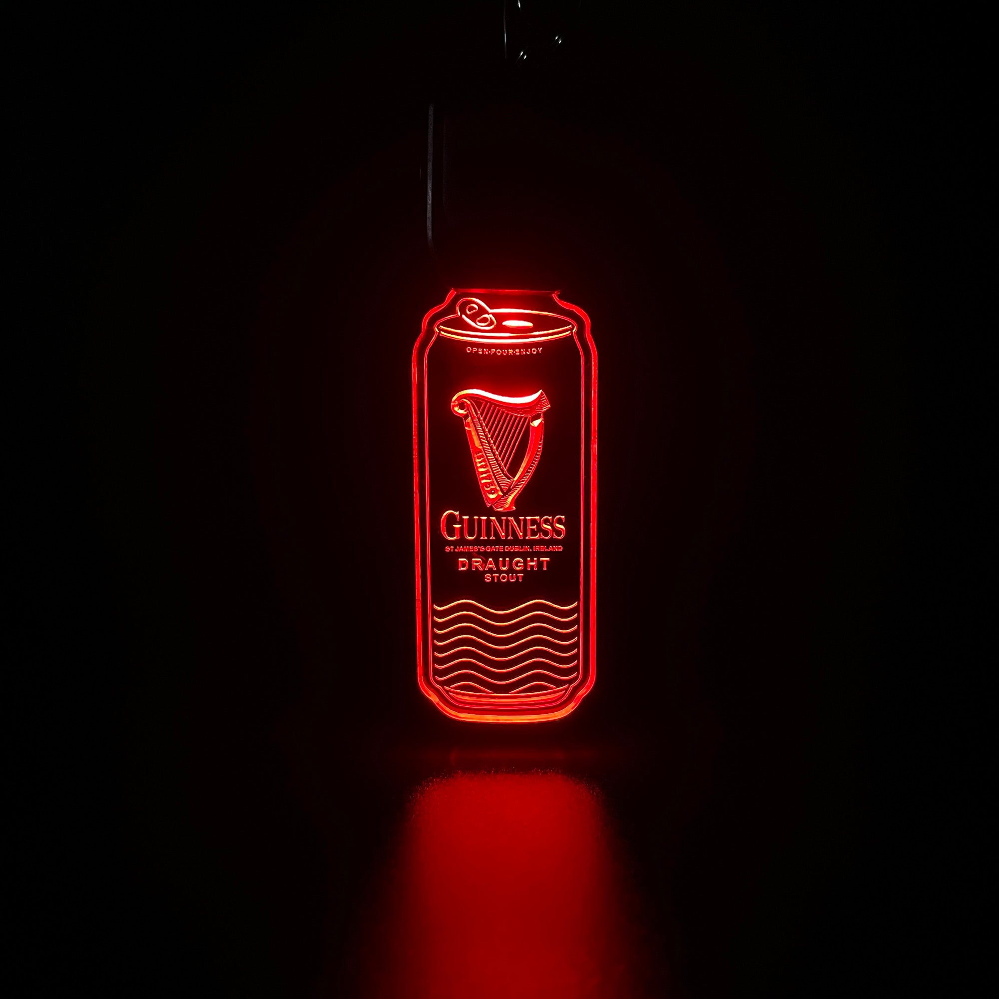 Guinness Beer Can LED Light Acrylic Keychain