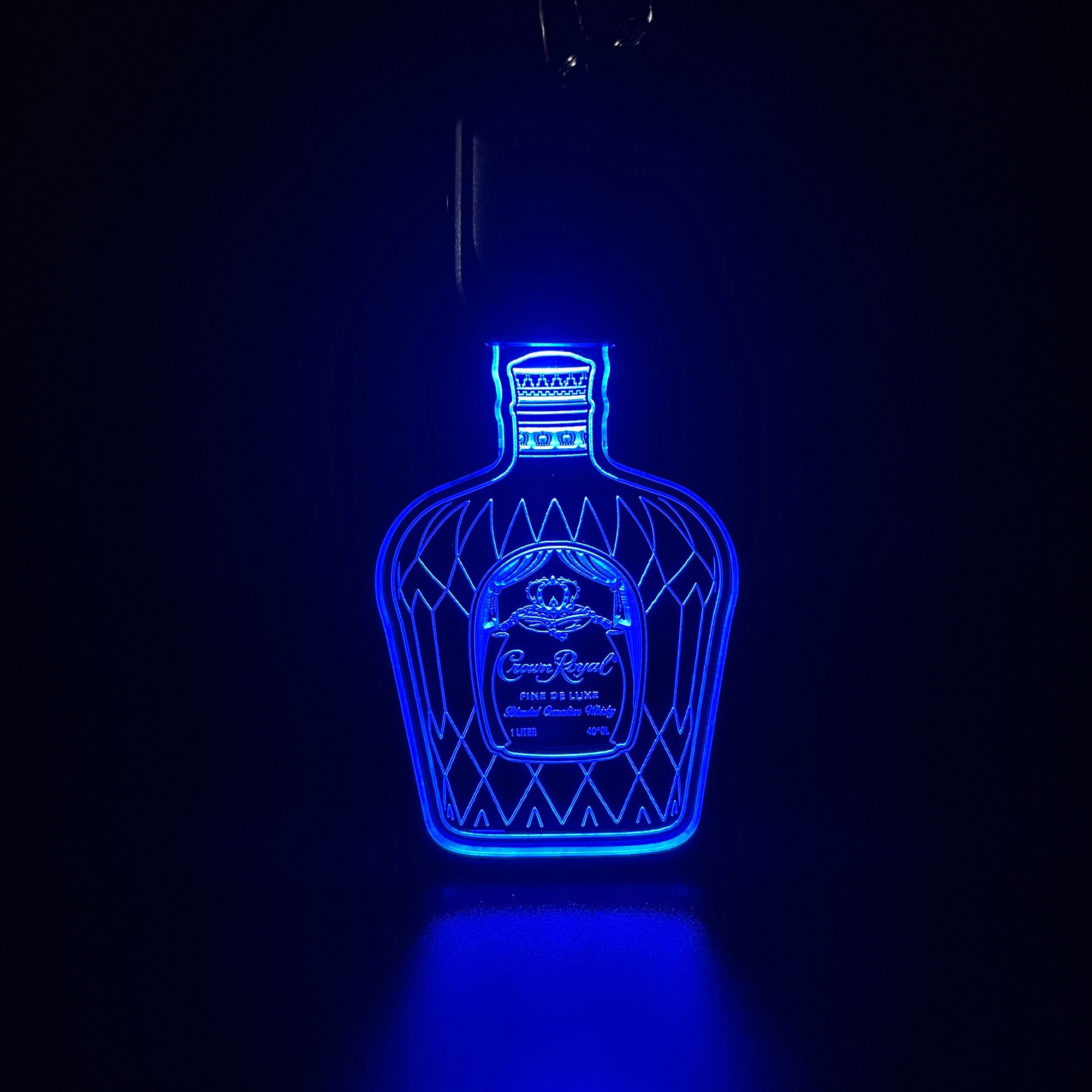 Crown Royal Bottle LED Light Acrylic Keychain