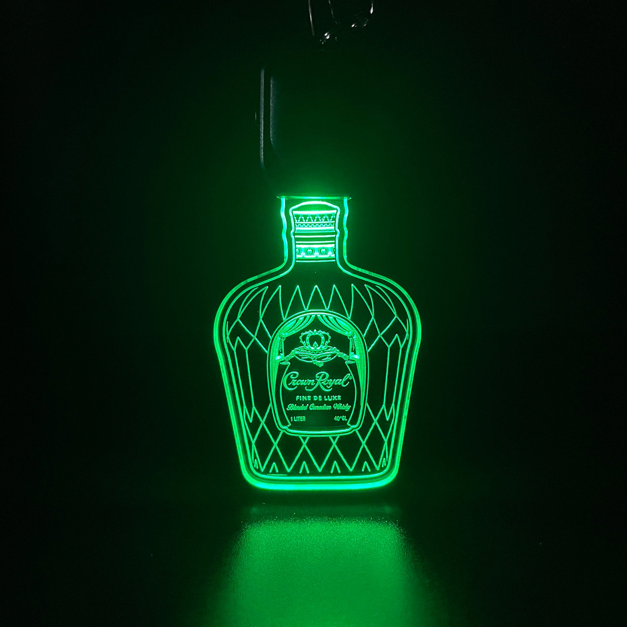 Crown Royal Bottle LED Light Acrylic Keychain