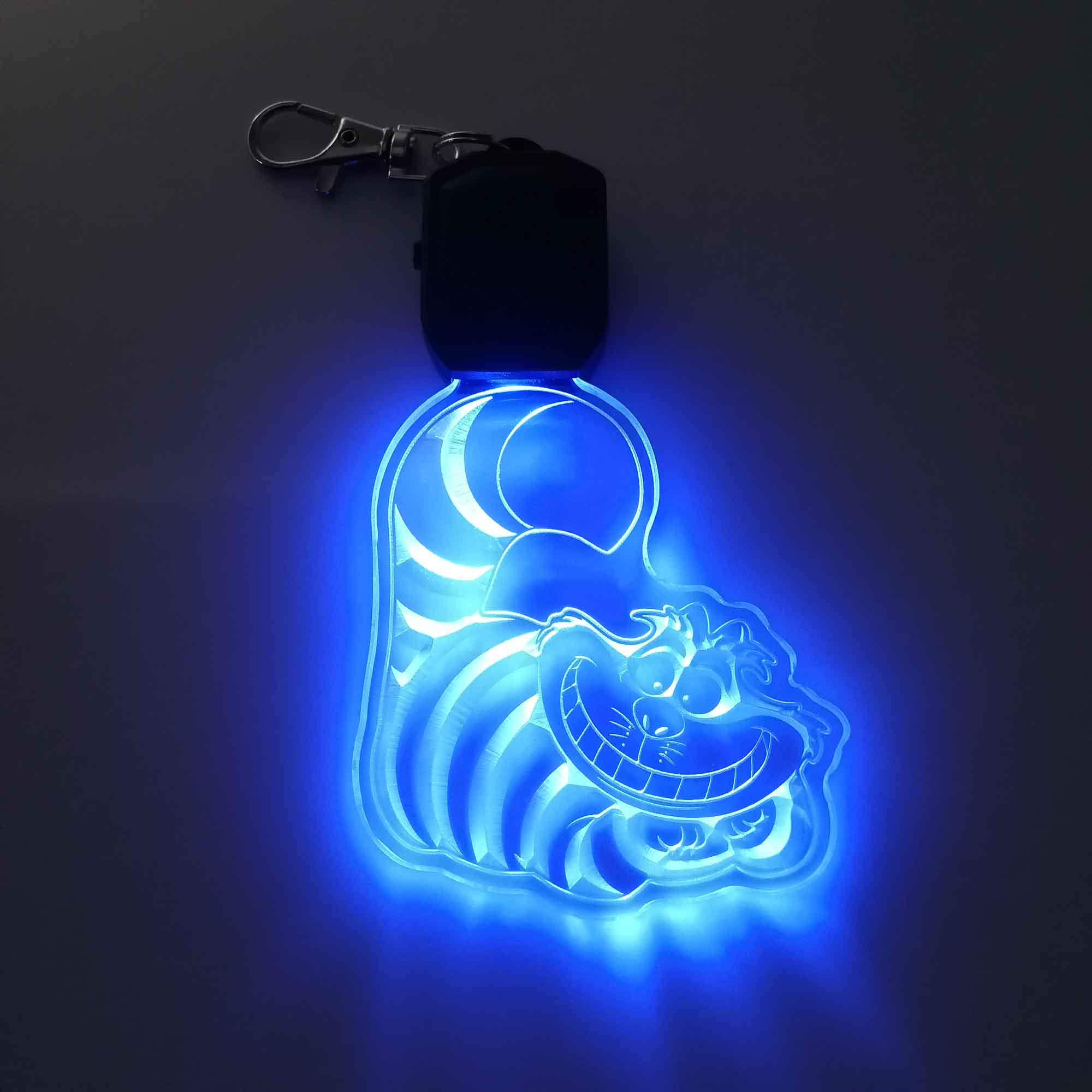 Cheshire Cat LED Light Acrylic Keychain
