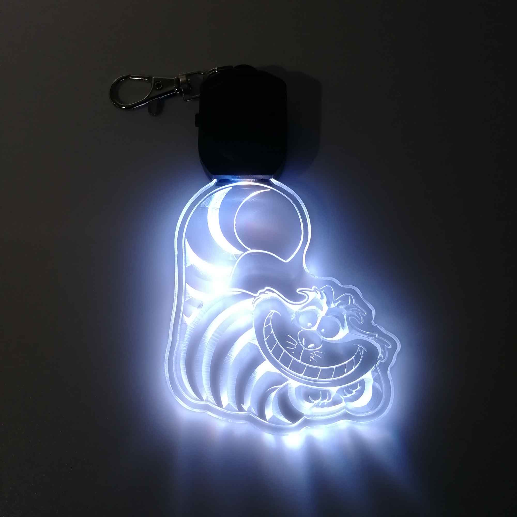 Cheshire Cat LED Light Acrylic Keychain