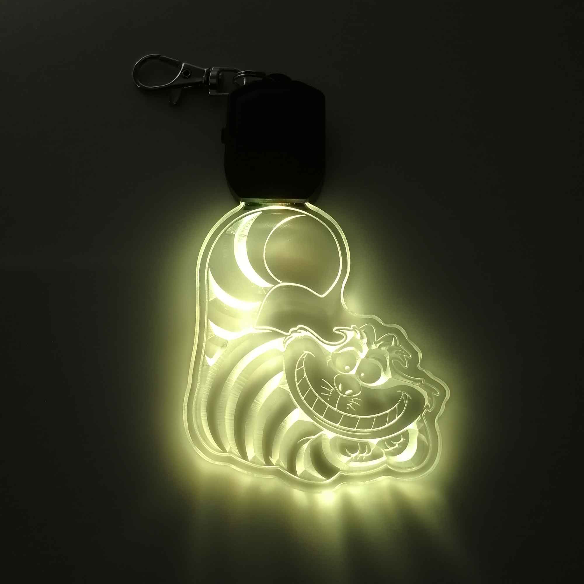 Cheshire Cat LED Light Acrylic Keychain