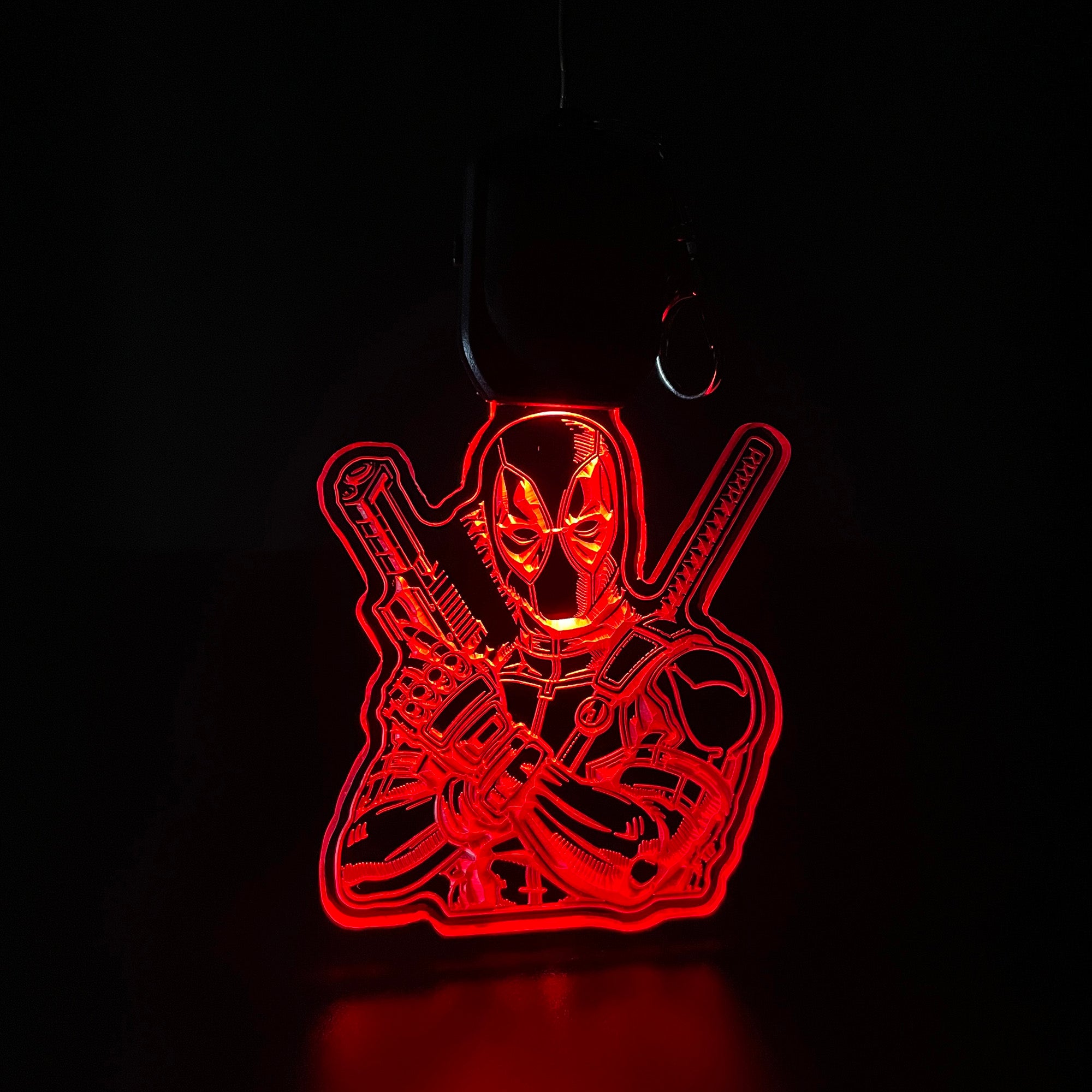 Deadpool LED Light Acrylic Keychain