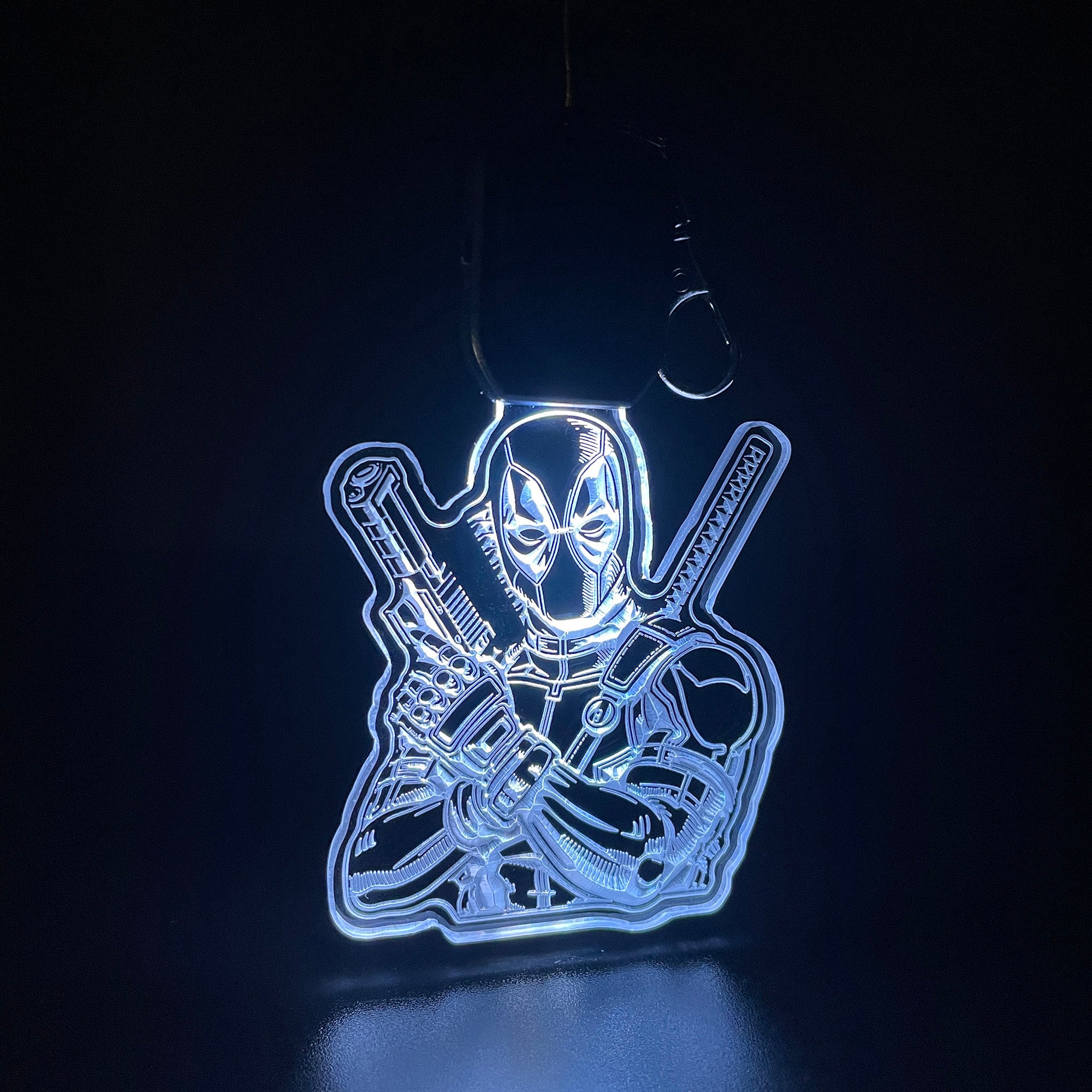 Deadpool LED Light Acrylic Keychain