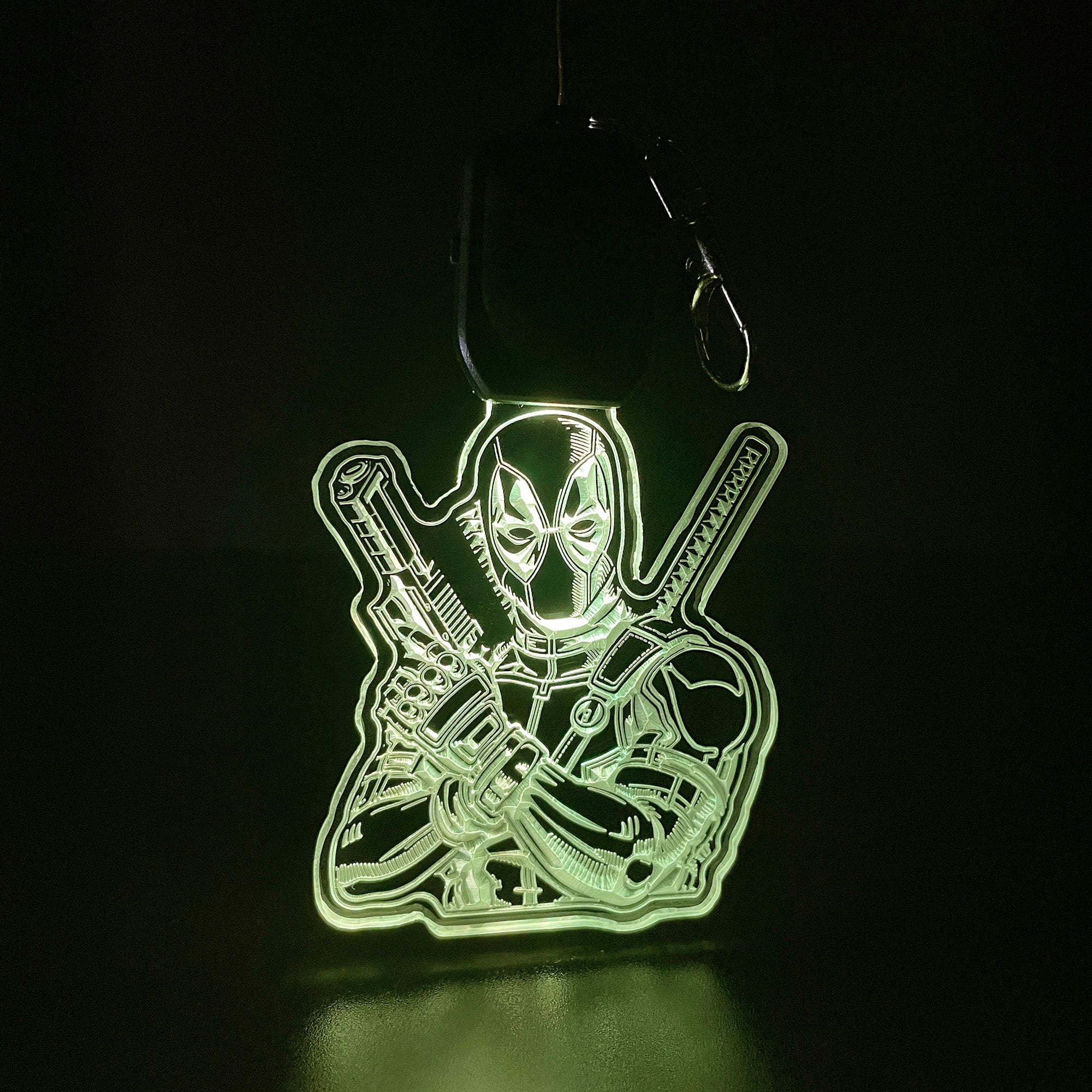 Deadpool LED Light Acrylic Keychain