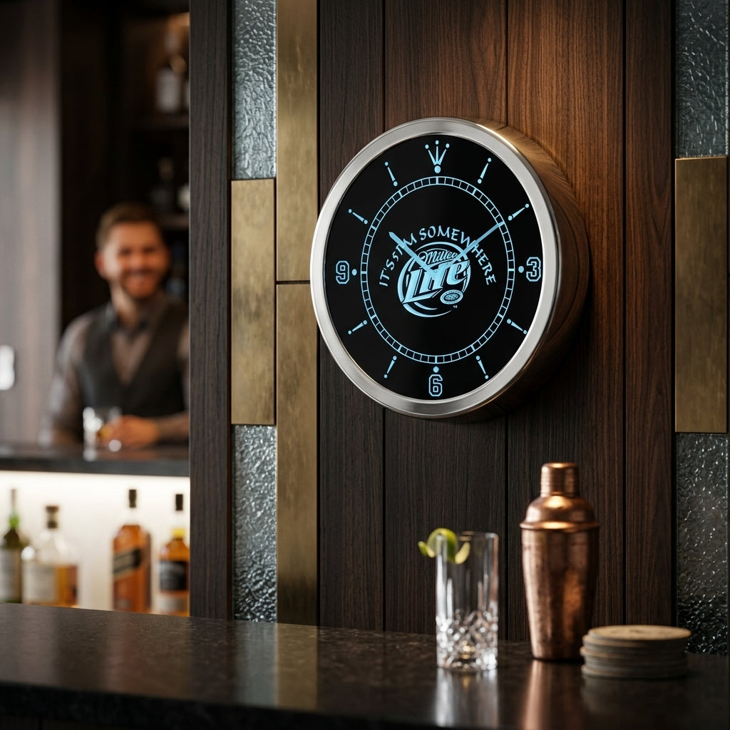 Miller Lite It's 5 pm Somewhere LED Wall Clock