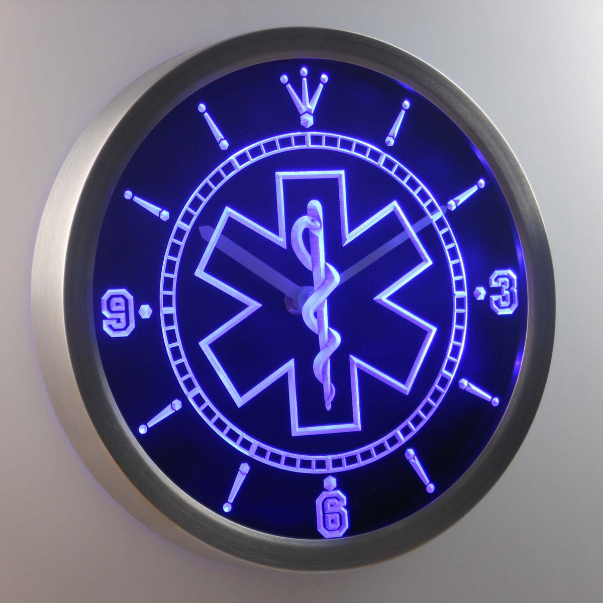 EMS Paramedic Medical Services Neon Sign LED Clock