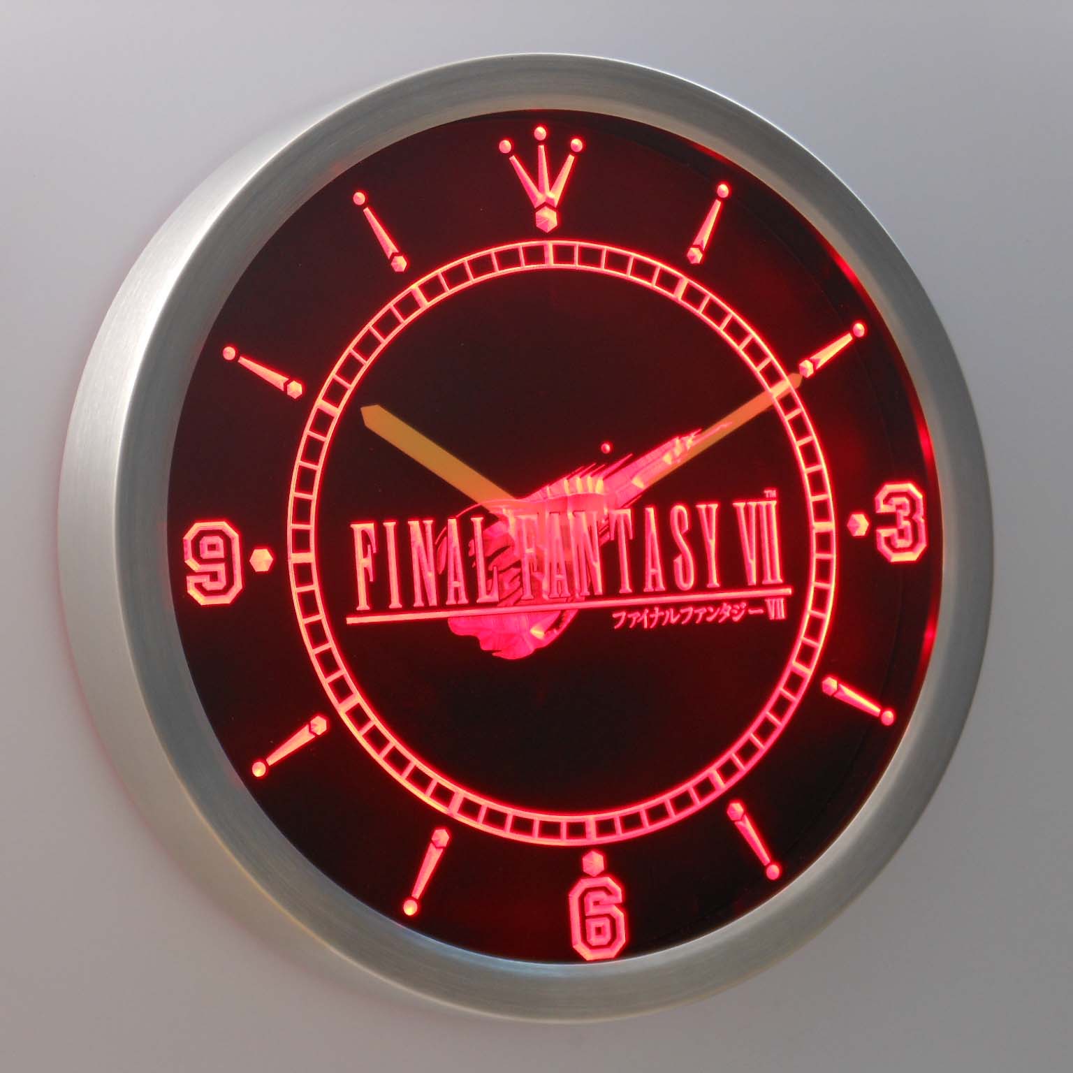 Final Fantasy VII FF7 PS2 Neon Sign LED Clock