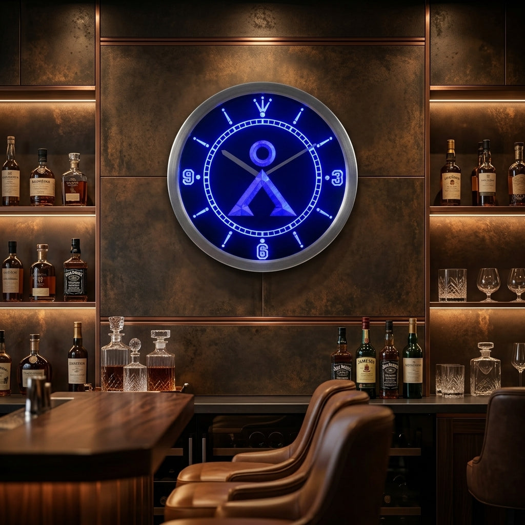 Stargate SG-1 Milky Way Glyphs Neon Sign LED Clock