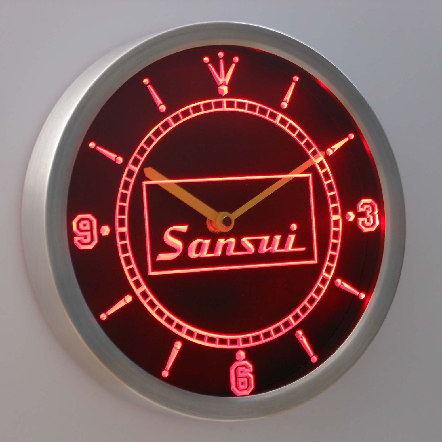 Sansui Home Theater Audio System Neon Sign LED Clock