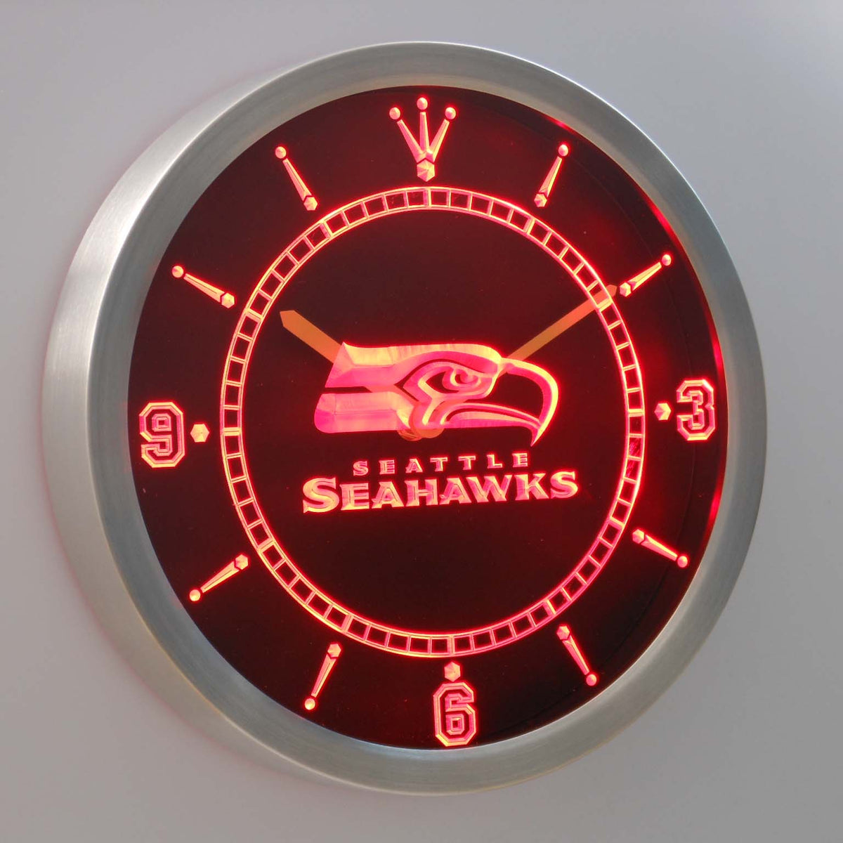 Seattle Clock Seattle Seahawks Neon Sign LED Wall Clock