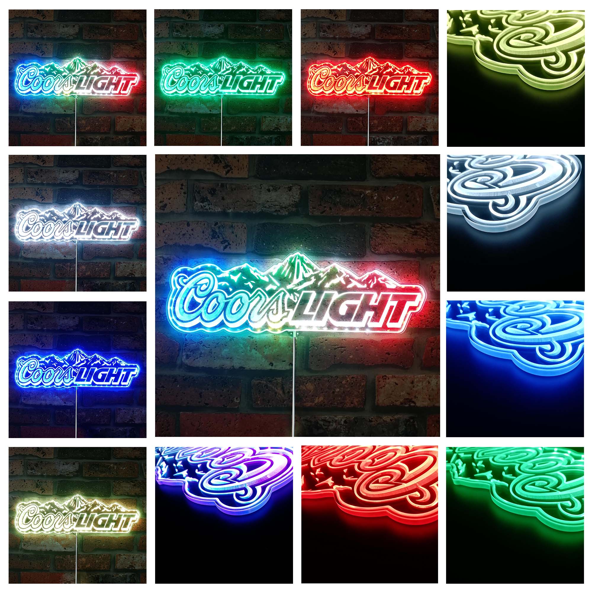 Coors Light Bar RGB Edge Lit LED Sign