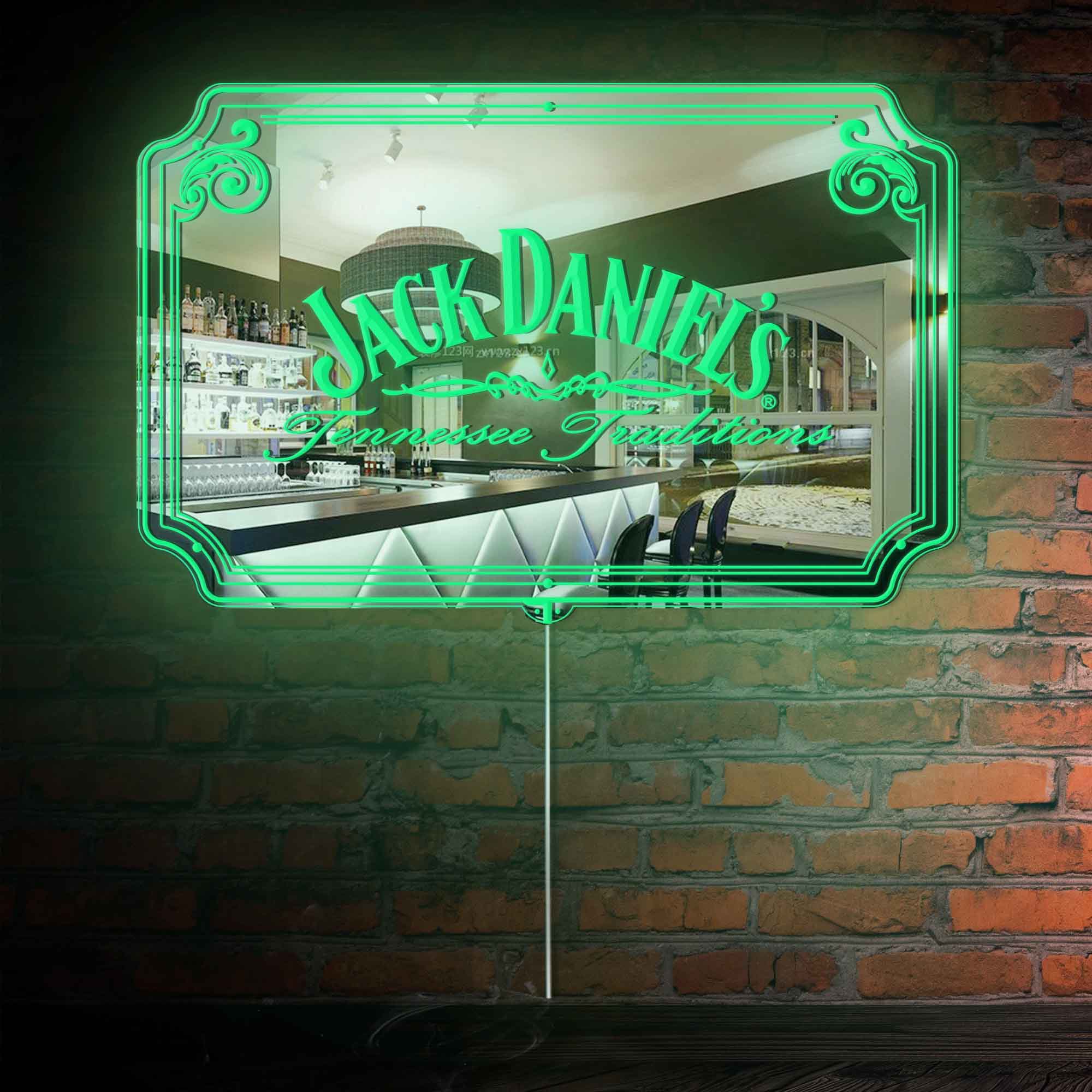 Jack Daniel's RGB LED Neon Sign with Elegant Mirror Backing