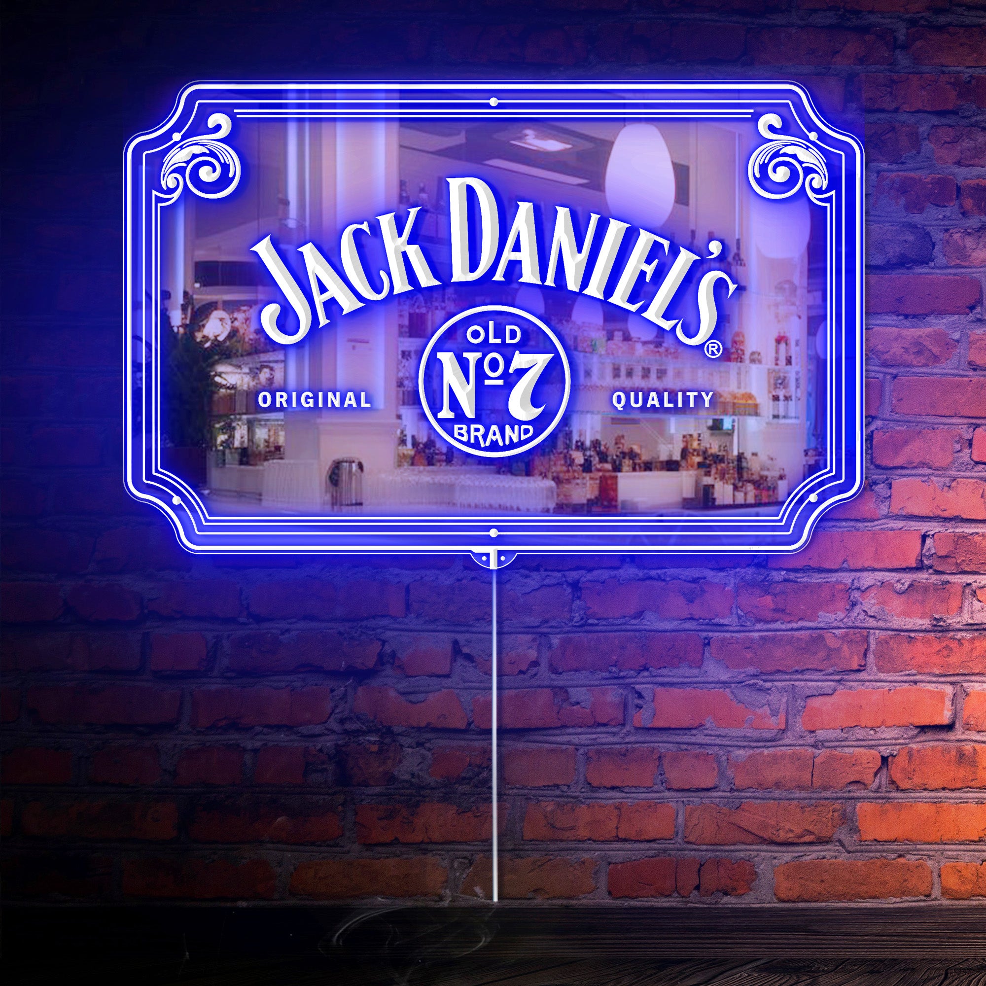 Jack Daniel's RGB LED Neon Sign with Elegant Mirror Backing