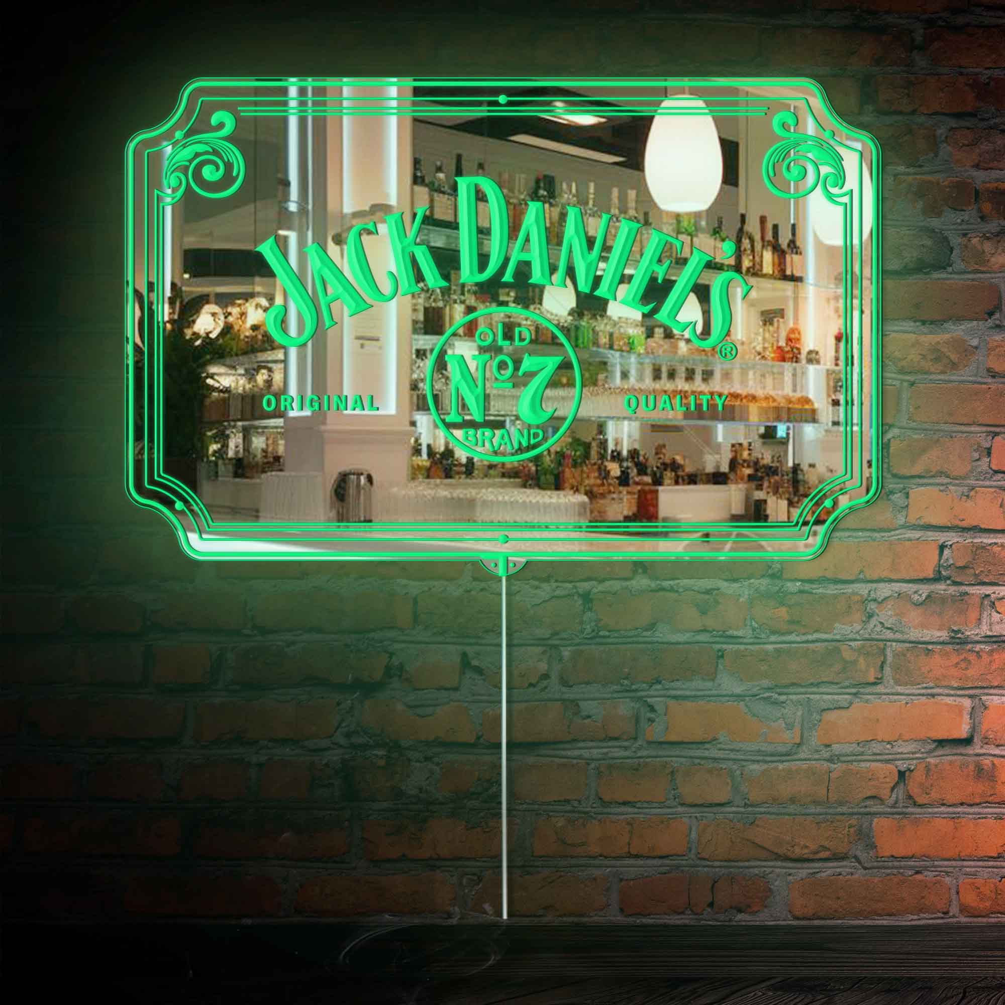 Jack Daniel's RGB LED Neon Sign with Elegant Mirror Backing