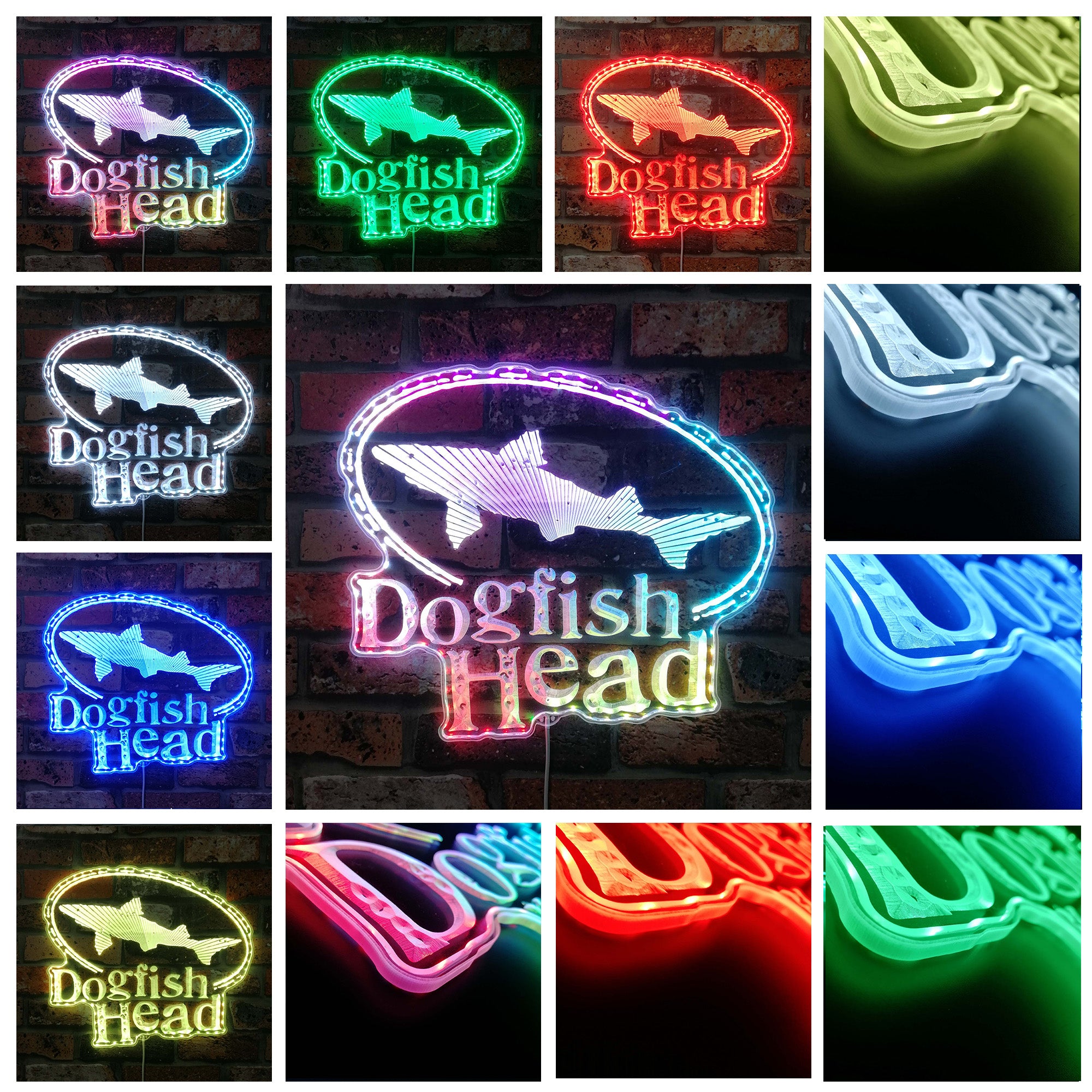 Dogfish Head Brewery Dynamic RGB Edge Lit LED Sign