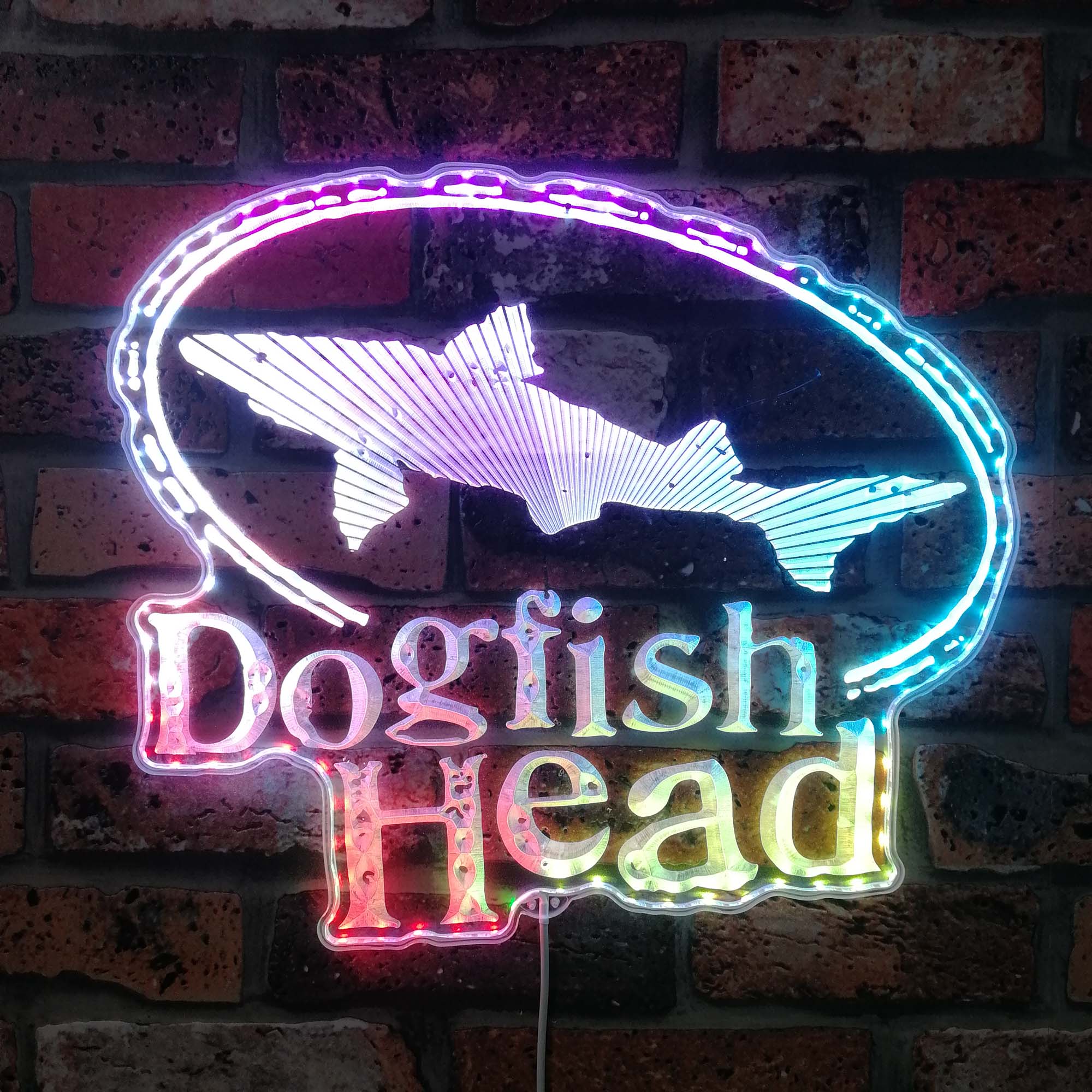 Dogfish Head Brewery Dynamic RGB Edge Lit LED Sign