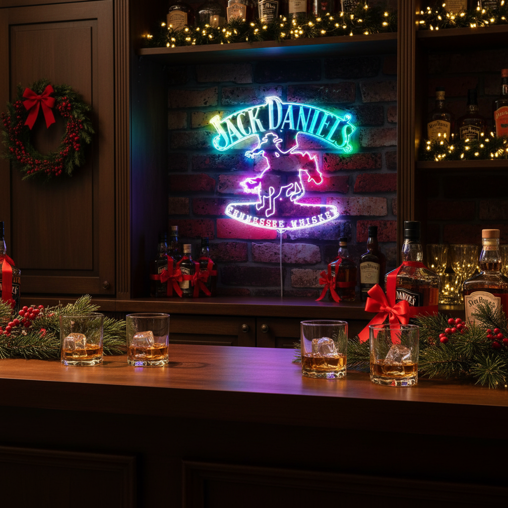 Jack Daniel's Cowboys Neon RGB Edge Lit LED Sign