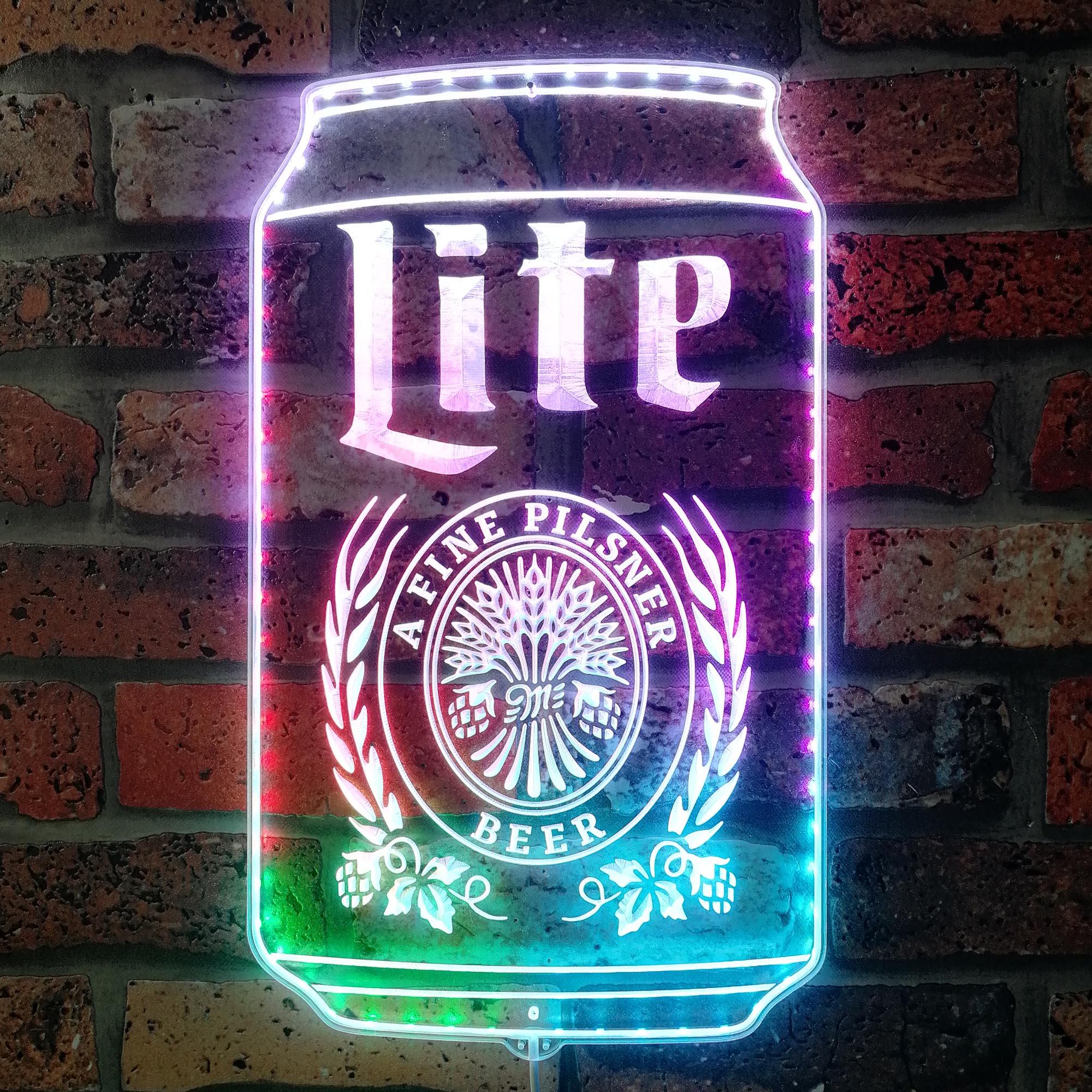 Miller Lite Bar Dynamic RGB Edge Lit LED Sign