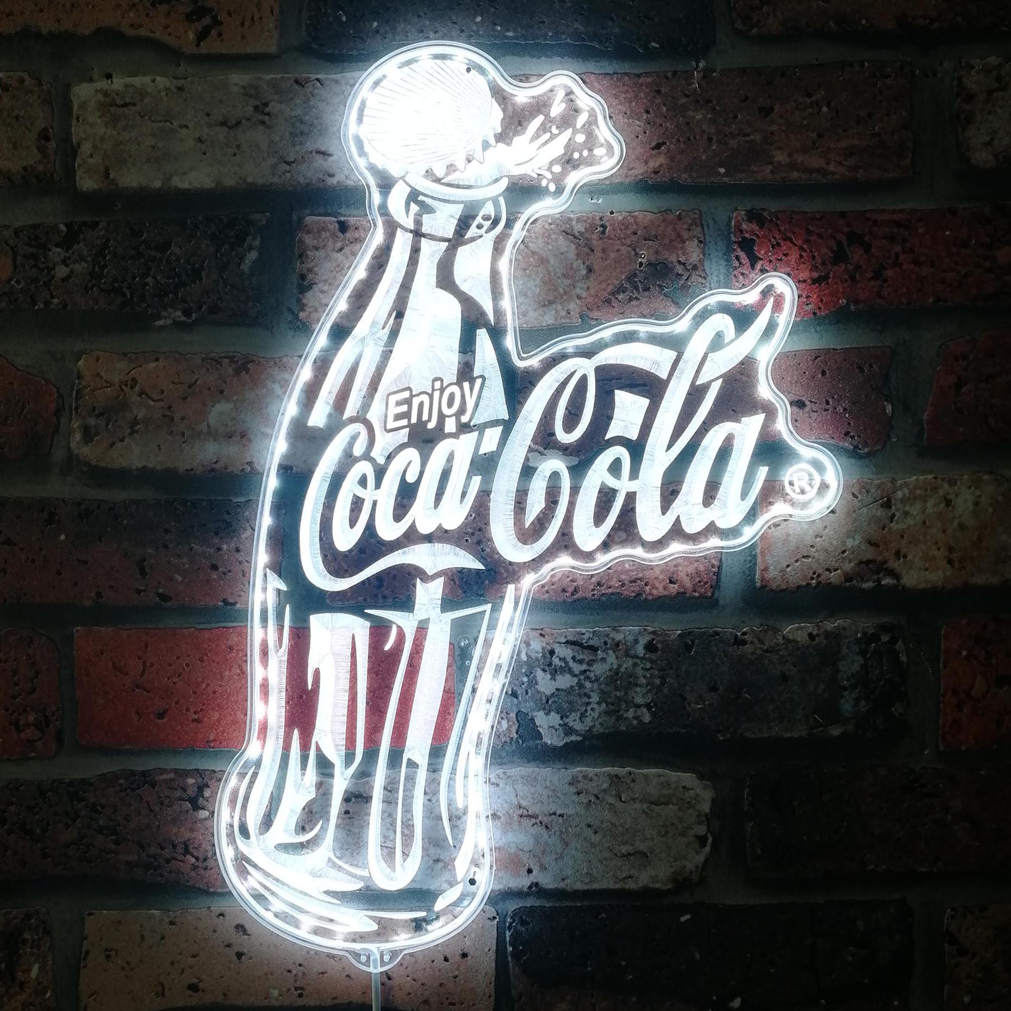 Coca Cola Coke Bottle Dynamic RGB Edge Lit LED Sign