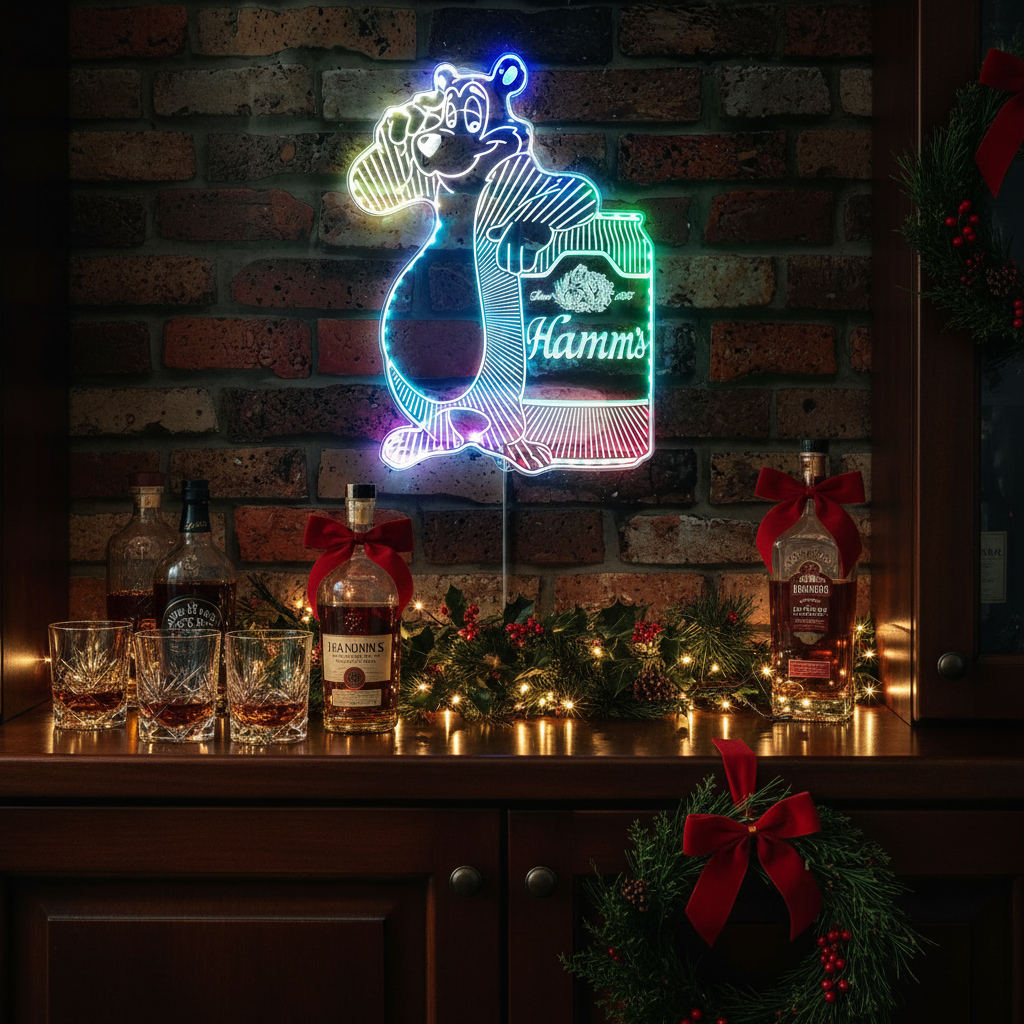 Hamms Beer Neon RGB Edge Lit LED Sign