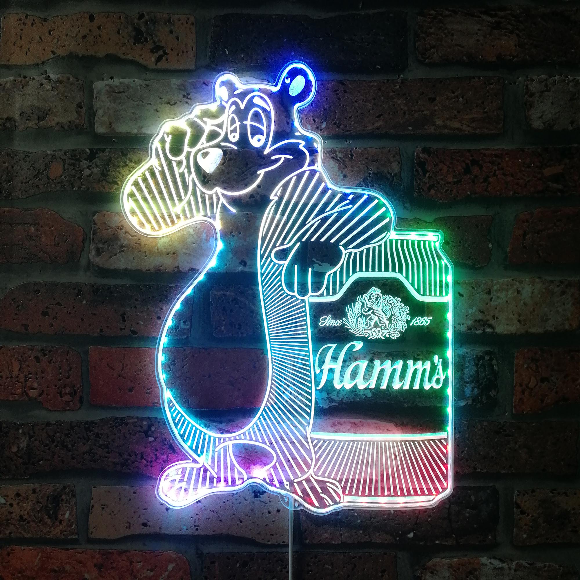 Hamms Beer Dynamic RGB Edge Lit LED Sign