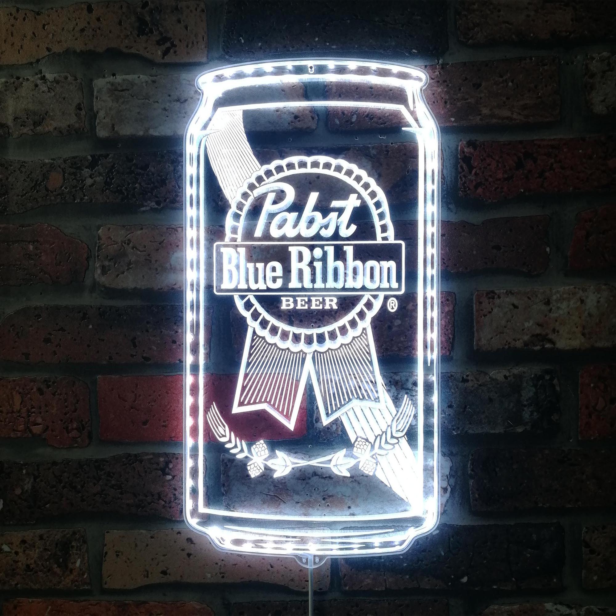 Blue Ribbon Led Pabst Blue Ribbon Dynamic RGB Edge Lit LED Sign | LED LAB CAVE