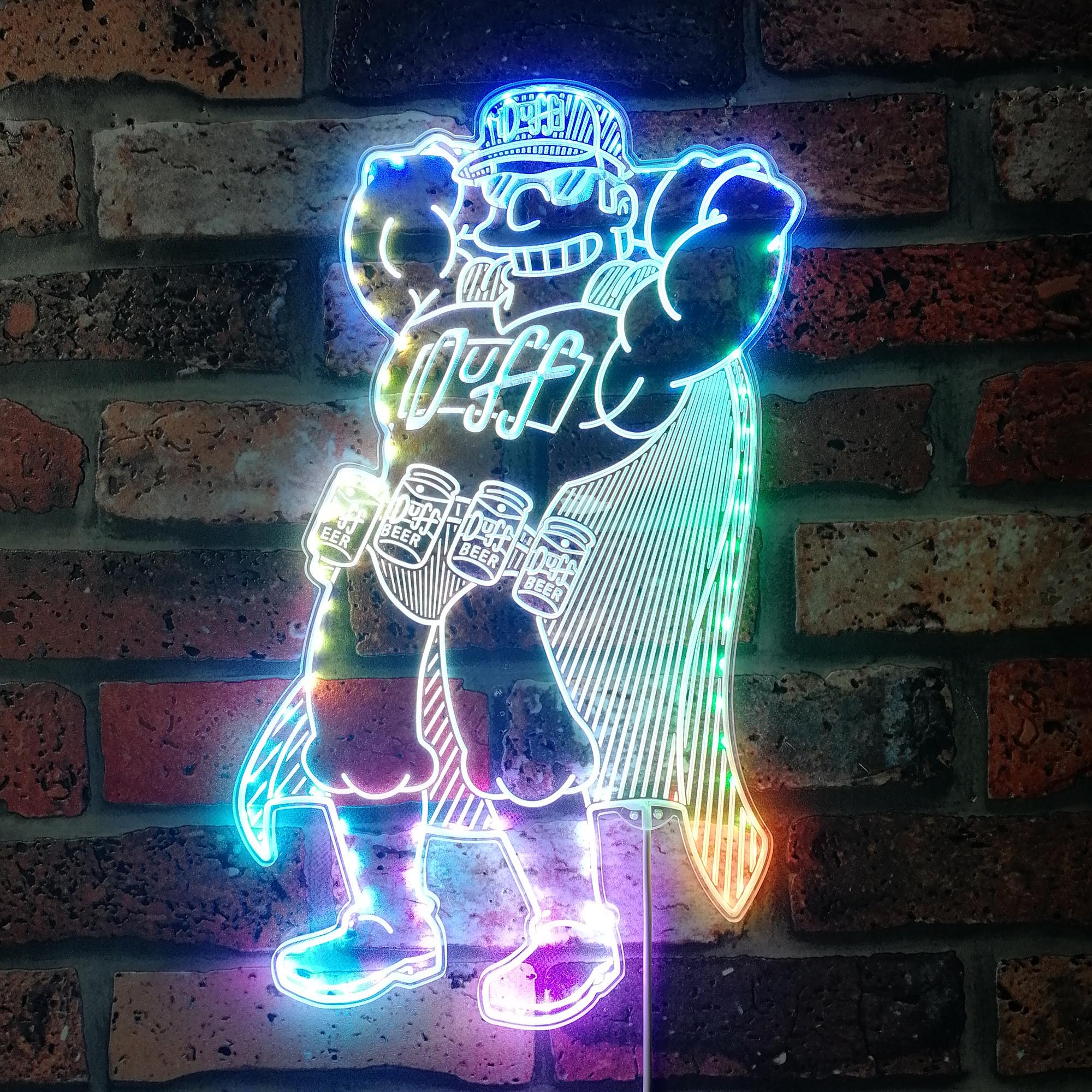 Duffma Duff Beer Duffman Dynamic RGB Edge Lit LED Sign | LED LAB CAVE