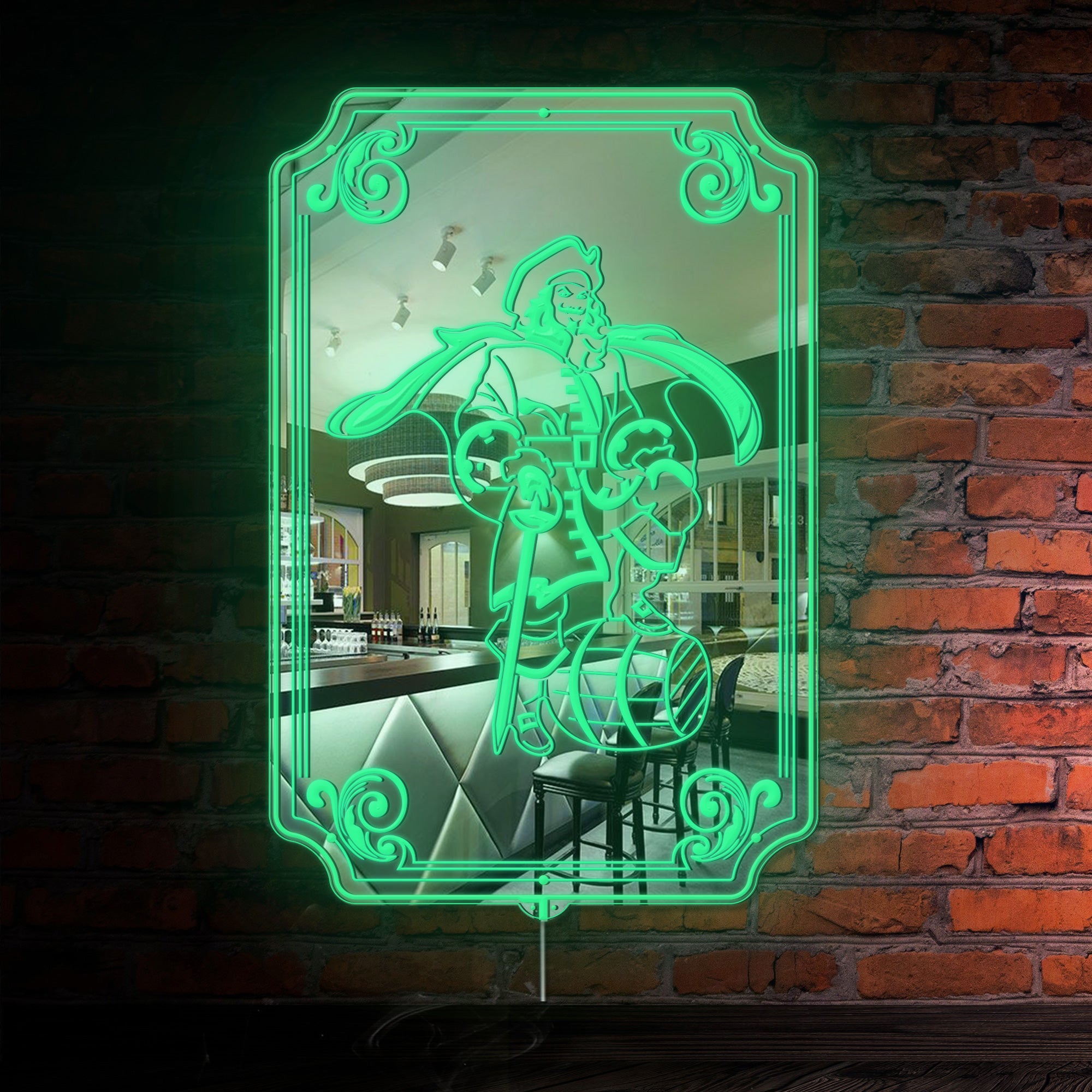 captain morgan RGB LED Neon Sign with Elegant Mirror Backing | PROLEDSIGN